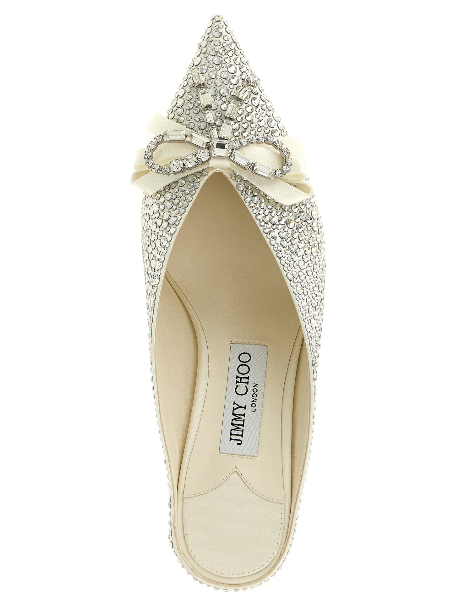Silver Tencel Mid Heel Pumps