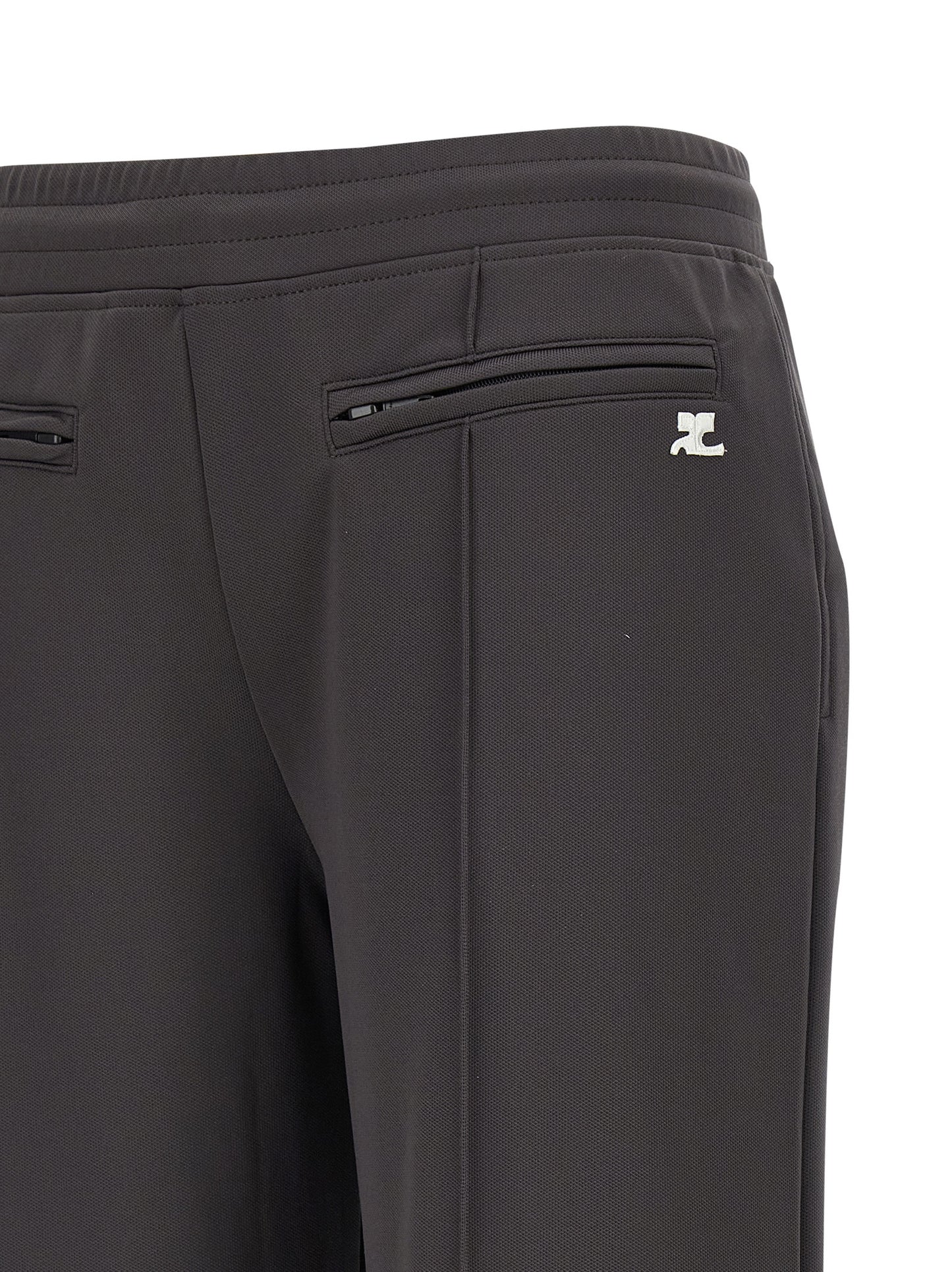 Gray Polyester Joggers (Workout Pants)