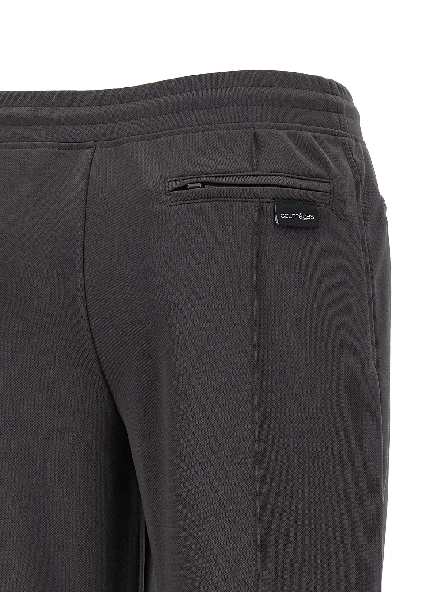 Gray Polyester Joggers (Workout Pants)
