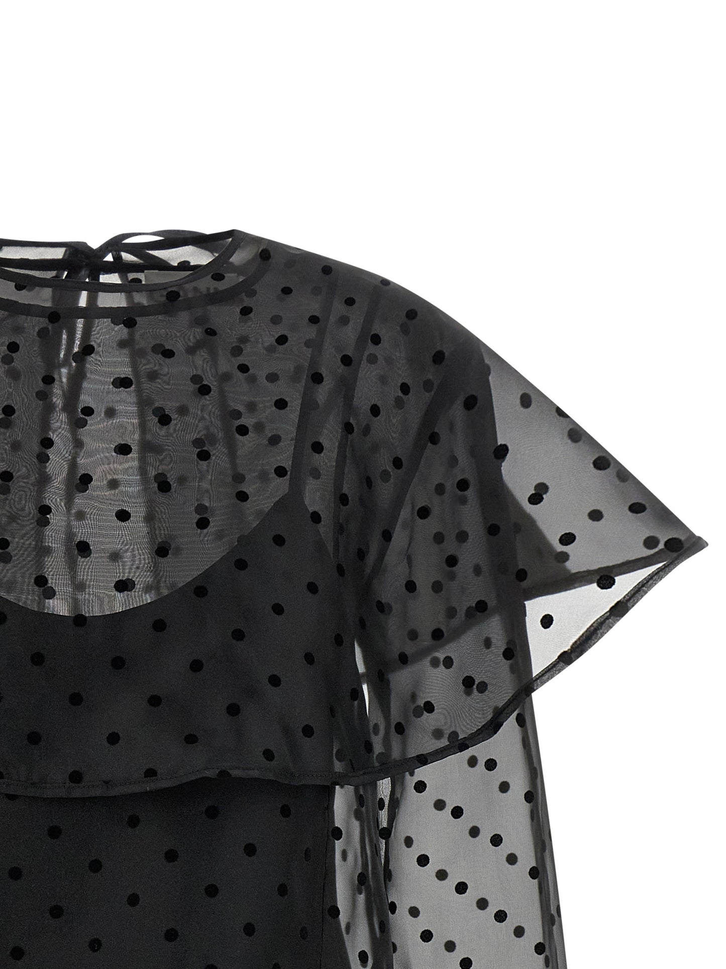 Black Recycled Polyester Short Dress