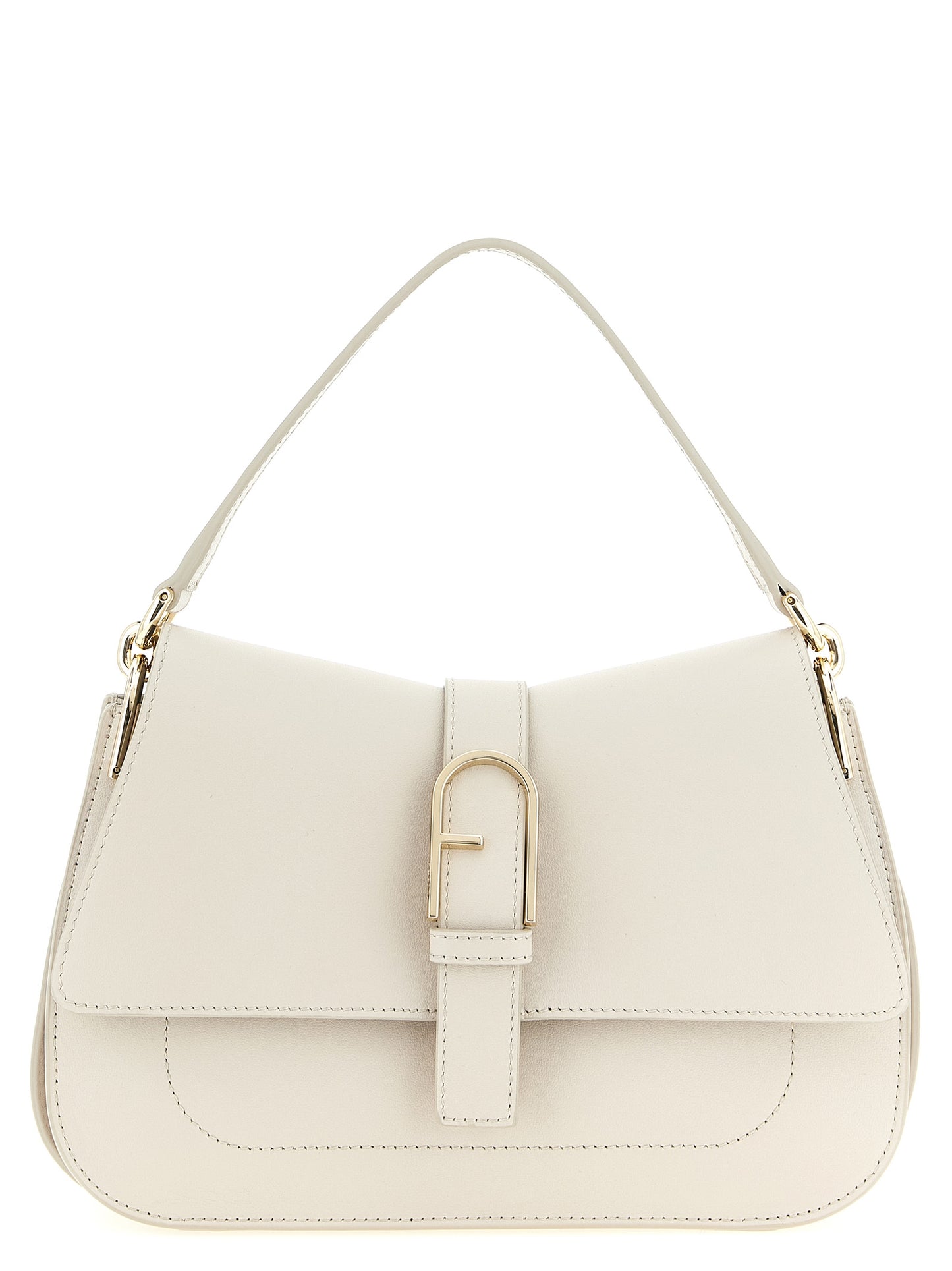 Beige Calfskin Shoulder Bag