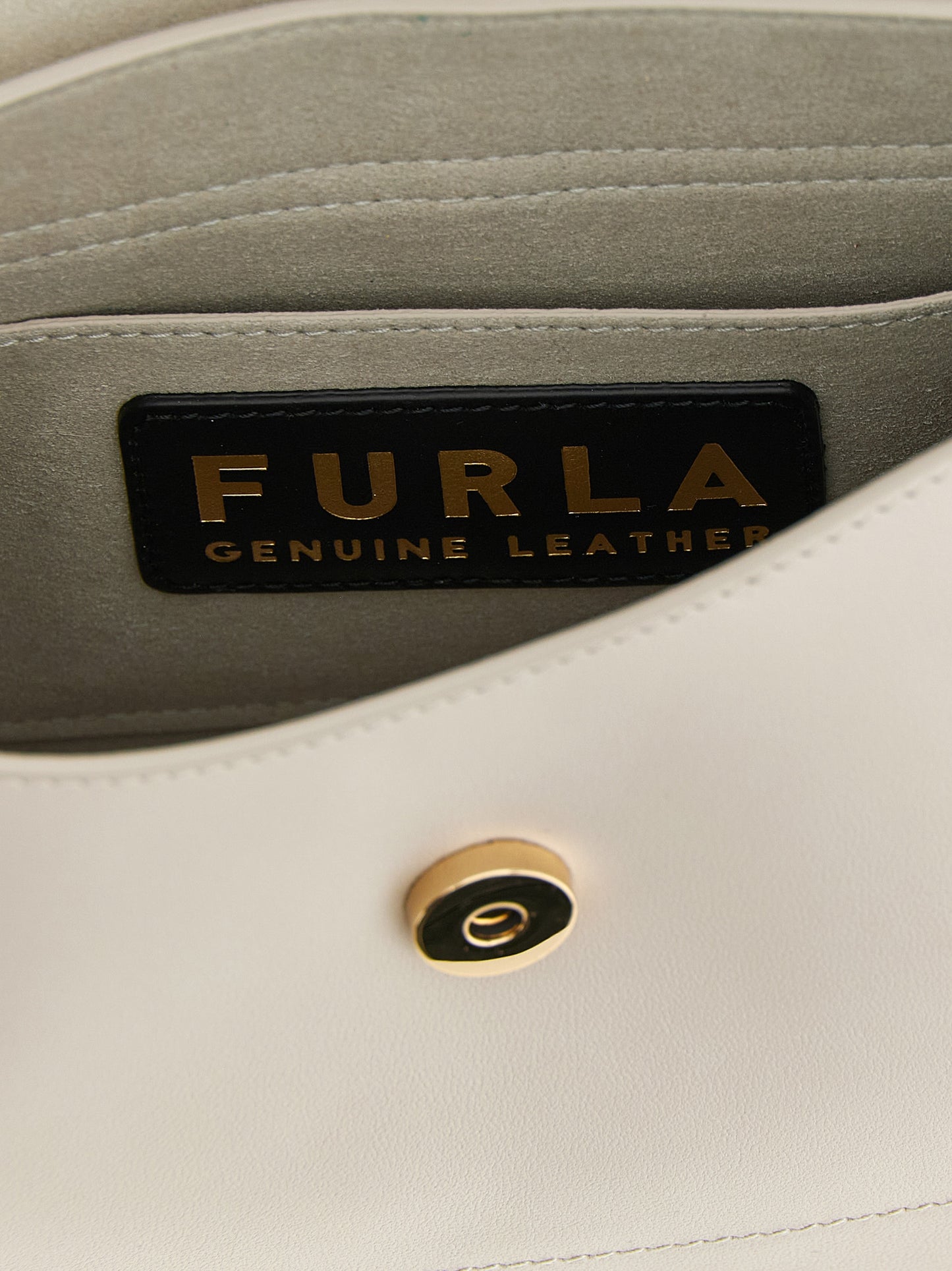 Beige Calfskin Shoulder Bag