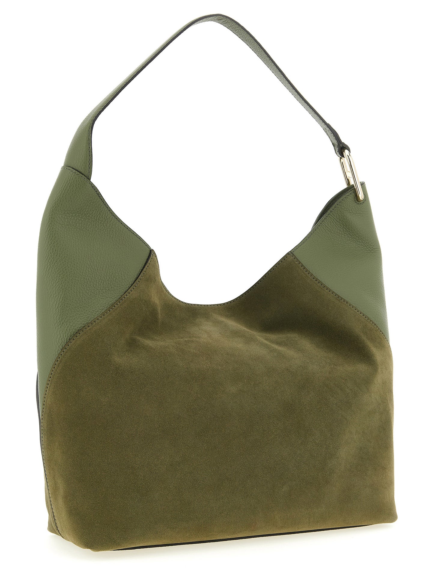 Bicolor Calfskin Shoulder Bag