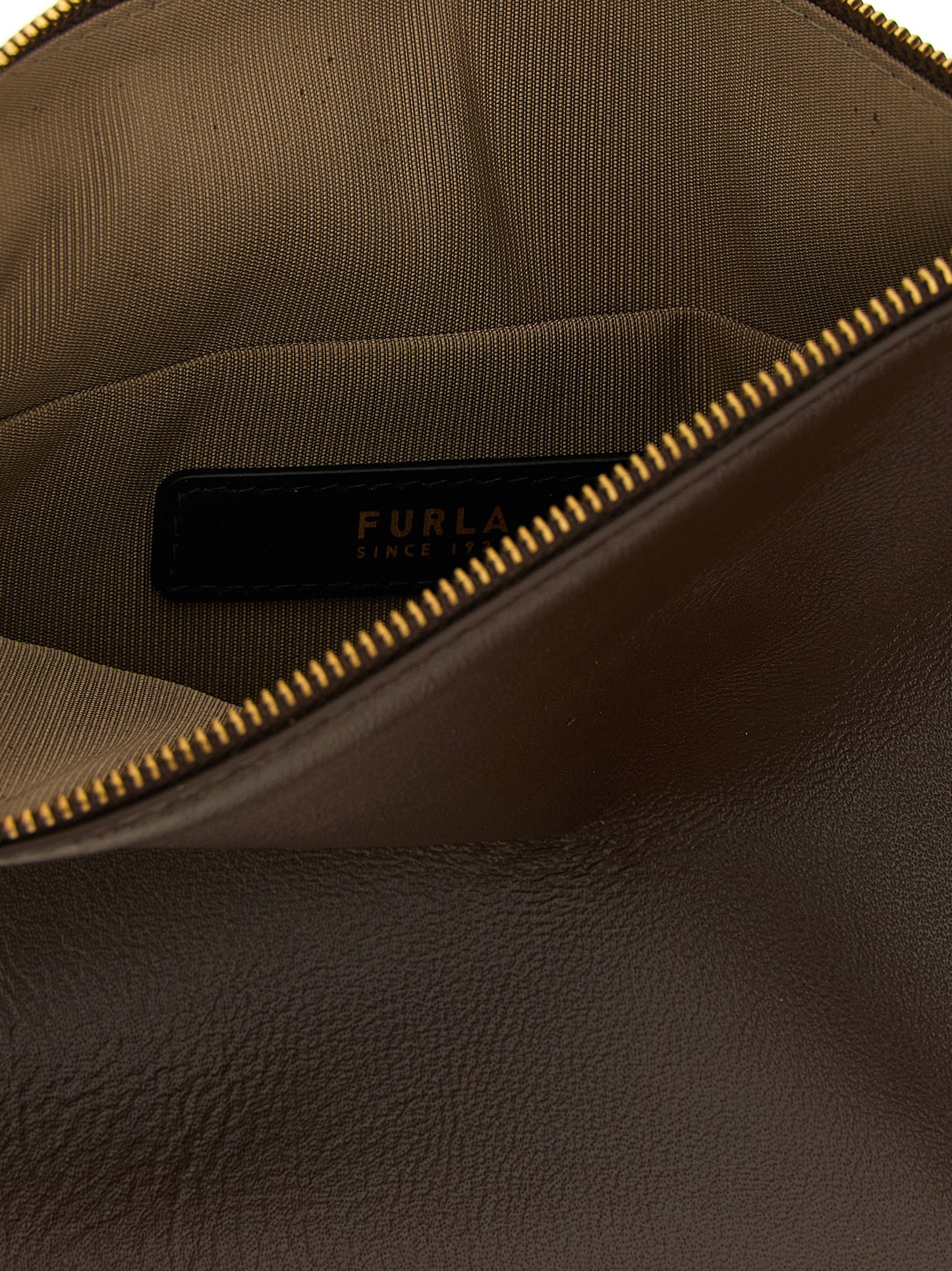 Brown Lamb Leather Shoulder Bag