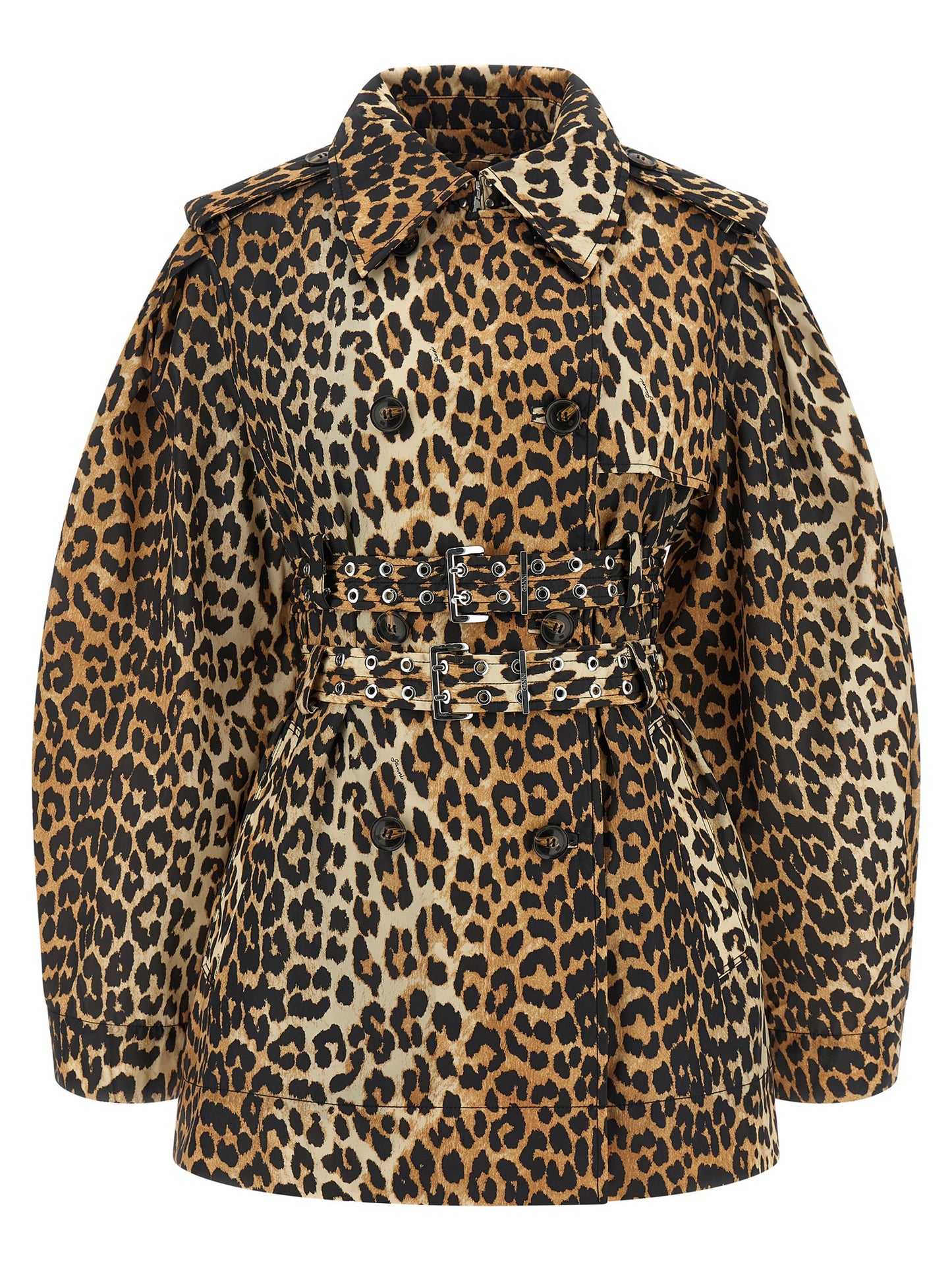 Brown Recycled Polyamide Coat