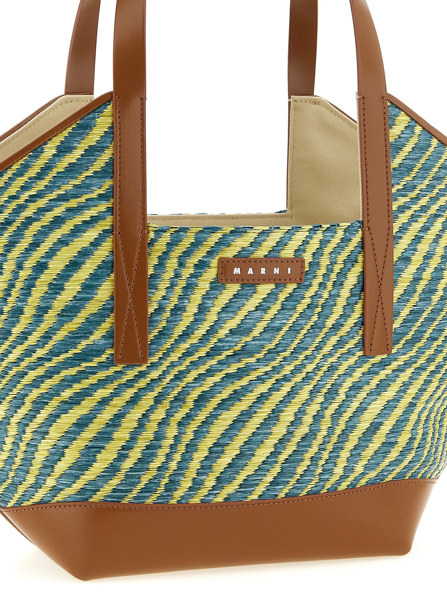 Bicolor Polyamide Tote Bag