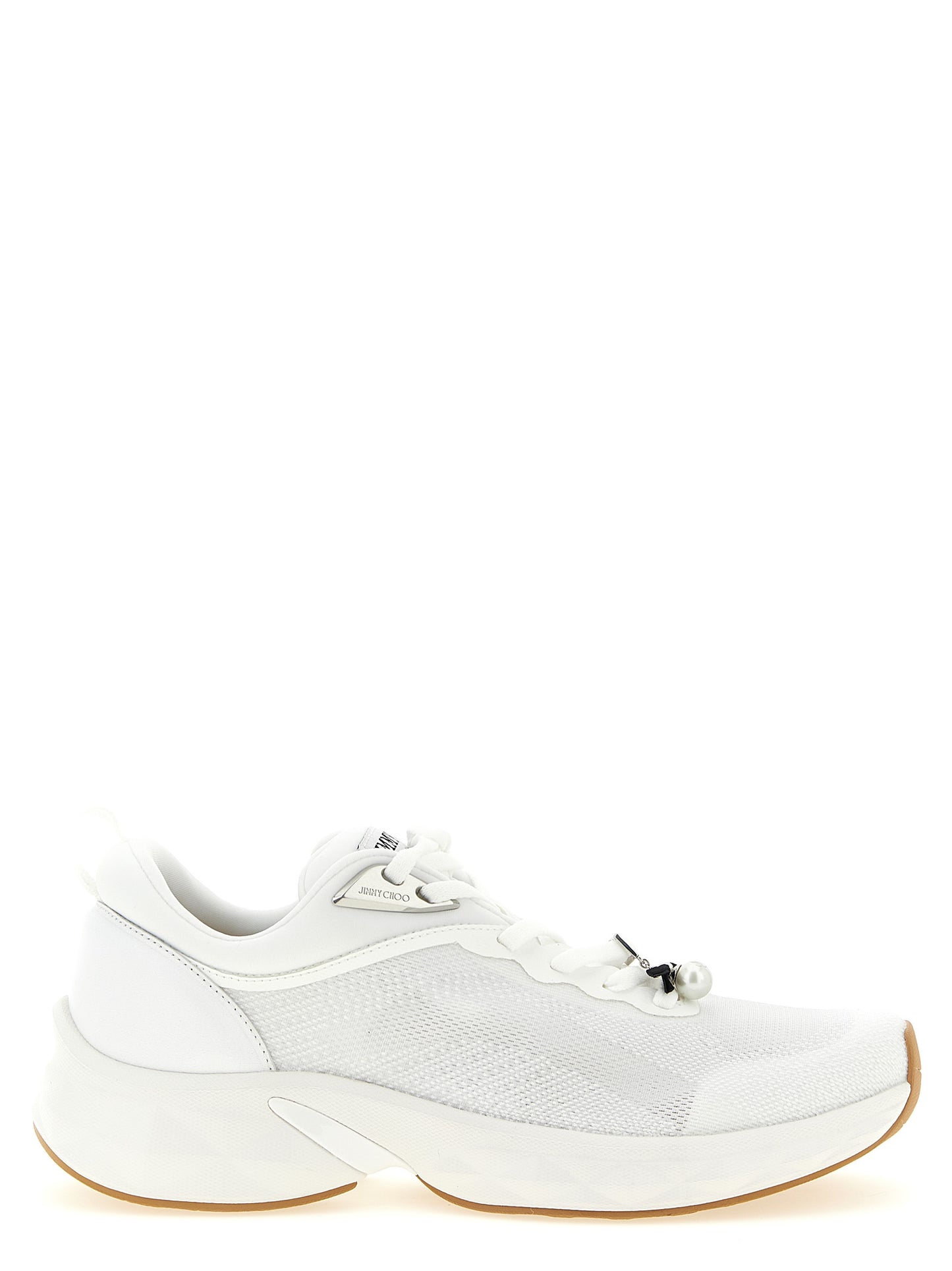 White Tencel Athletic Sneakers