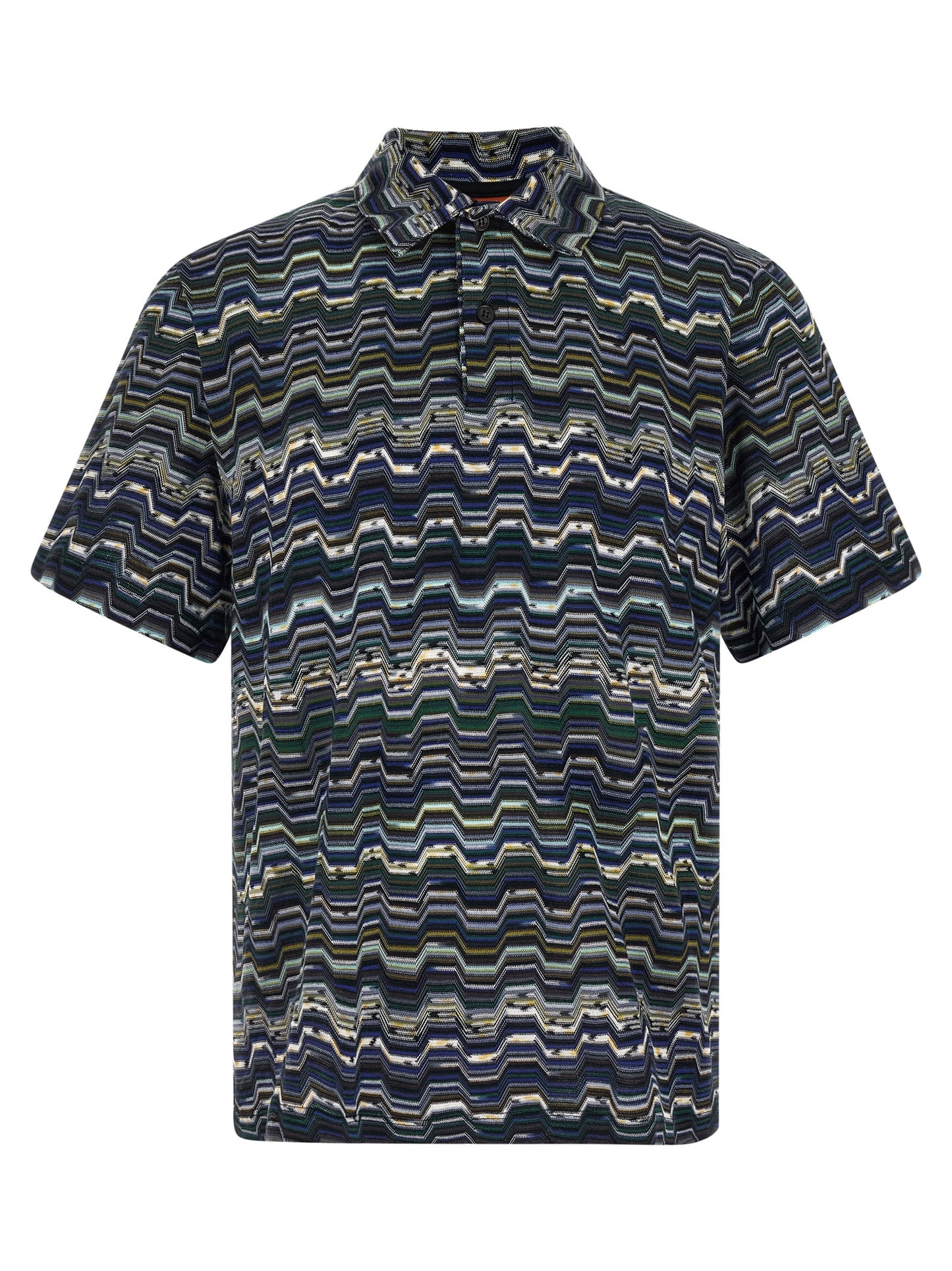 Blue Cotton Polo Shirt
