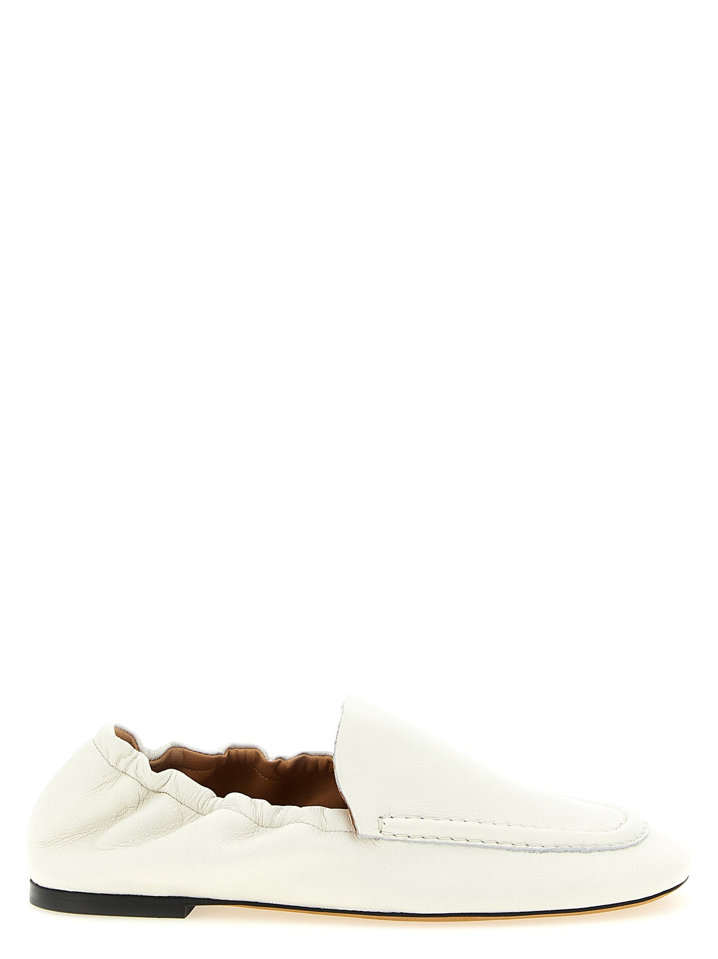 White Lamb Leather Slip-On Loafers