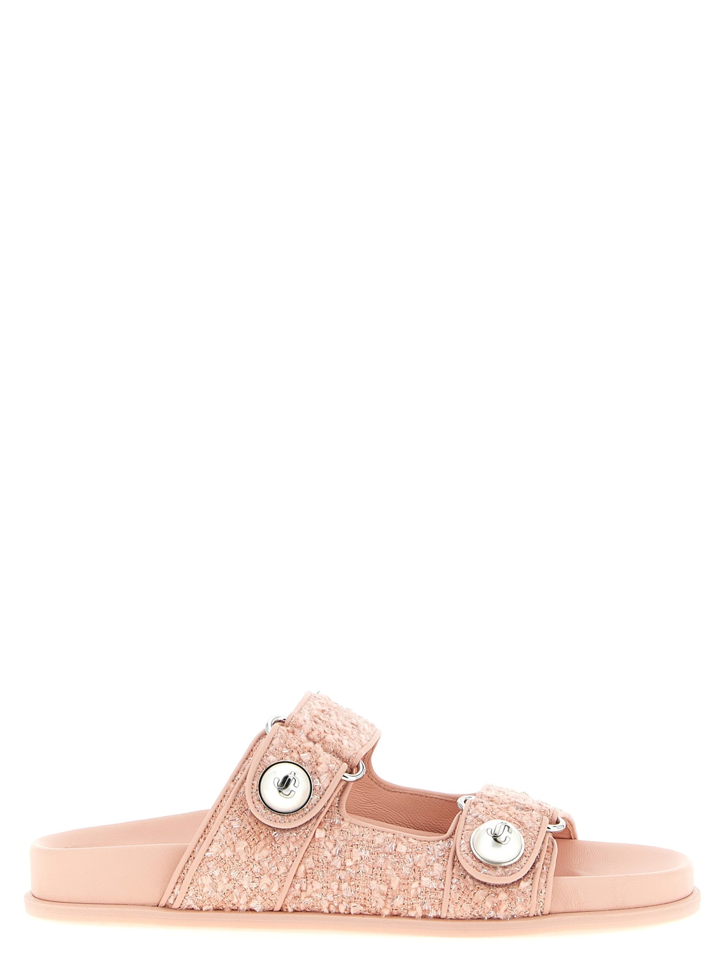 Multicolor Tencel Slides