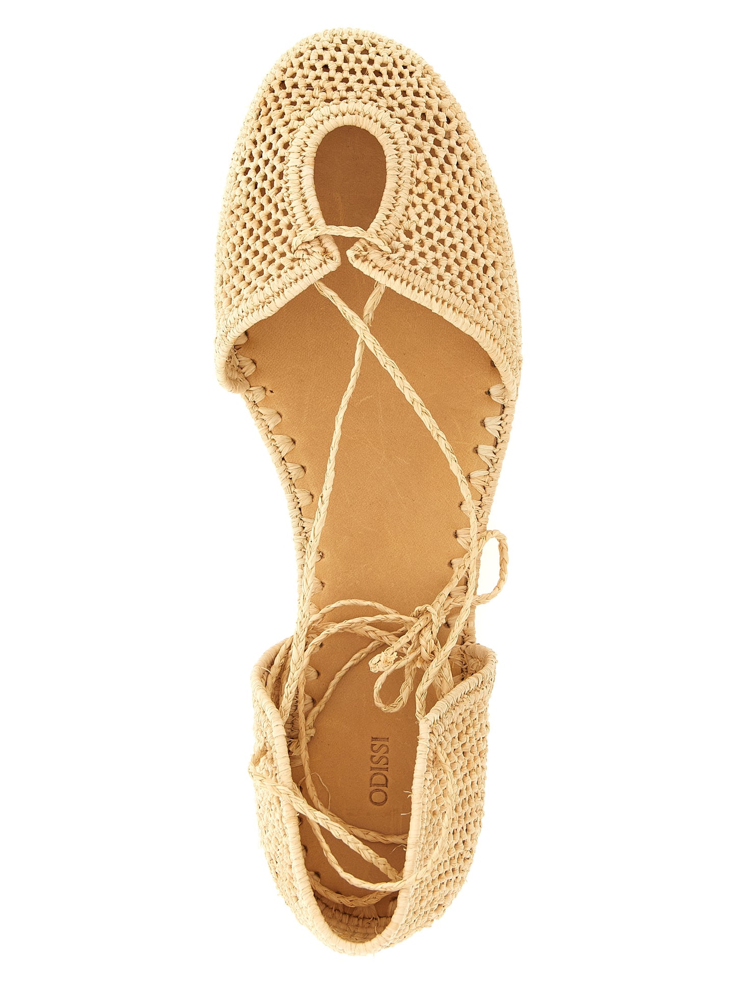 Beige Viscose Ballet Flats