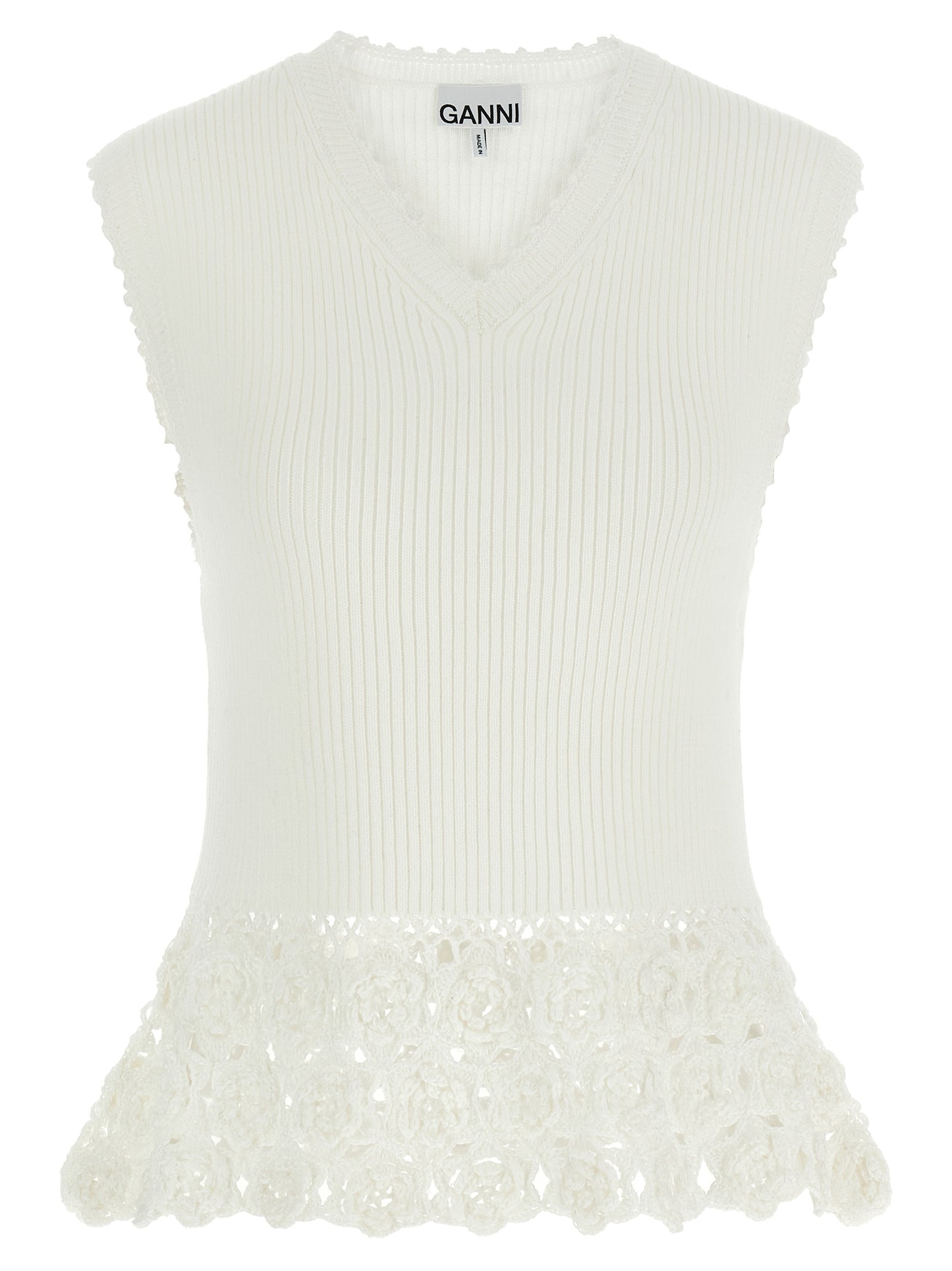 White Organic Cotton Sleeveless Jacket