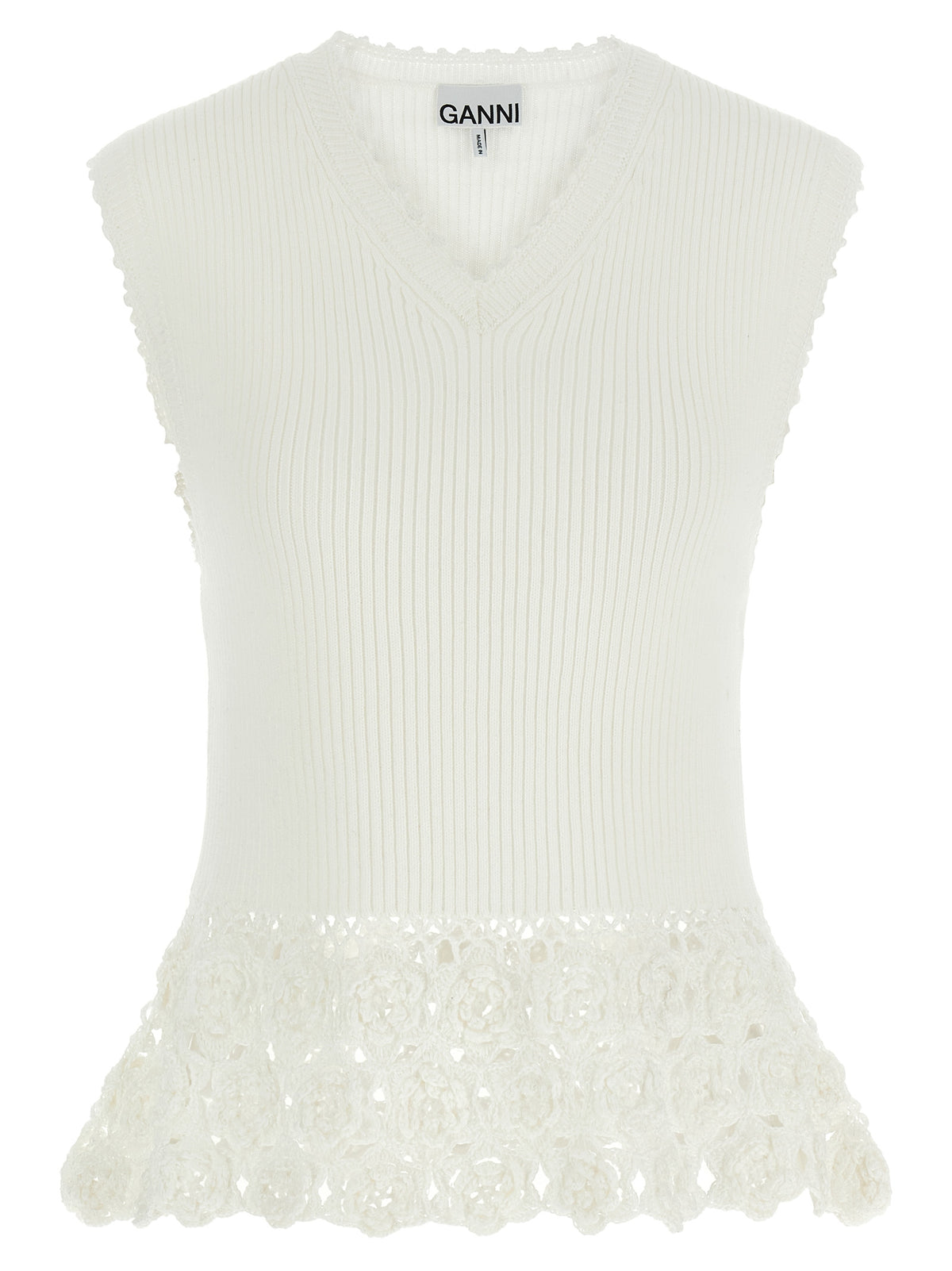 White Organic Cotton Sleeveless Jacket