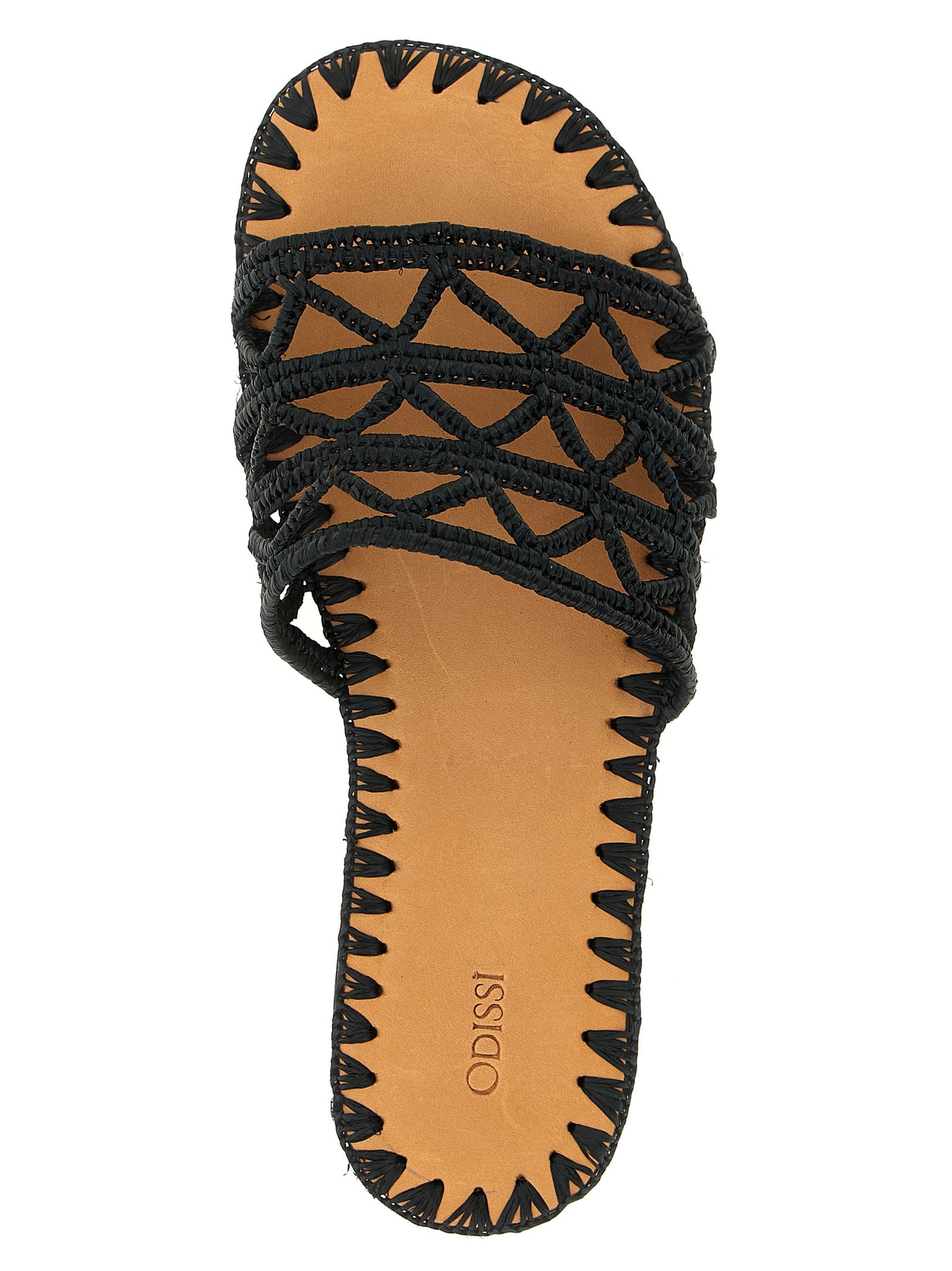 Black Viscose Slides