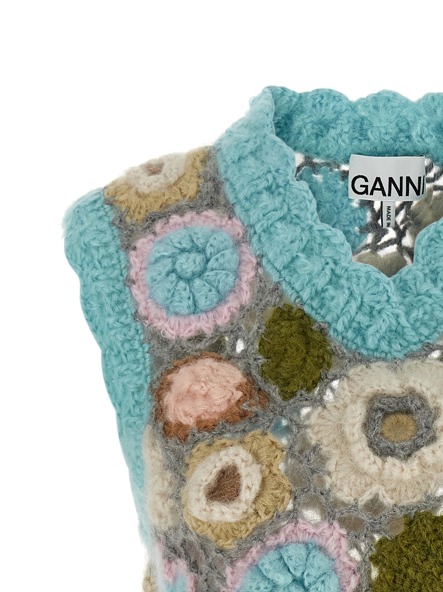 Multicolor Wool Sleeveless Jacket