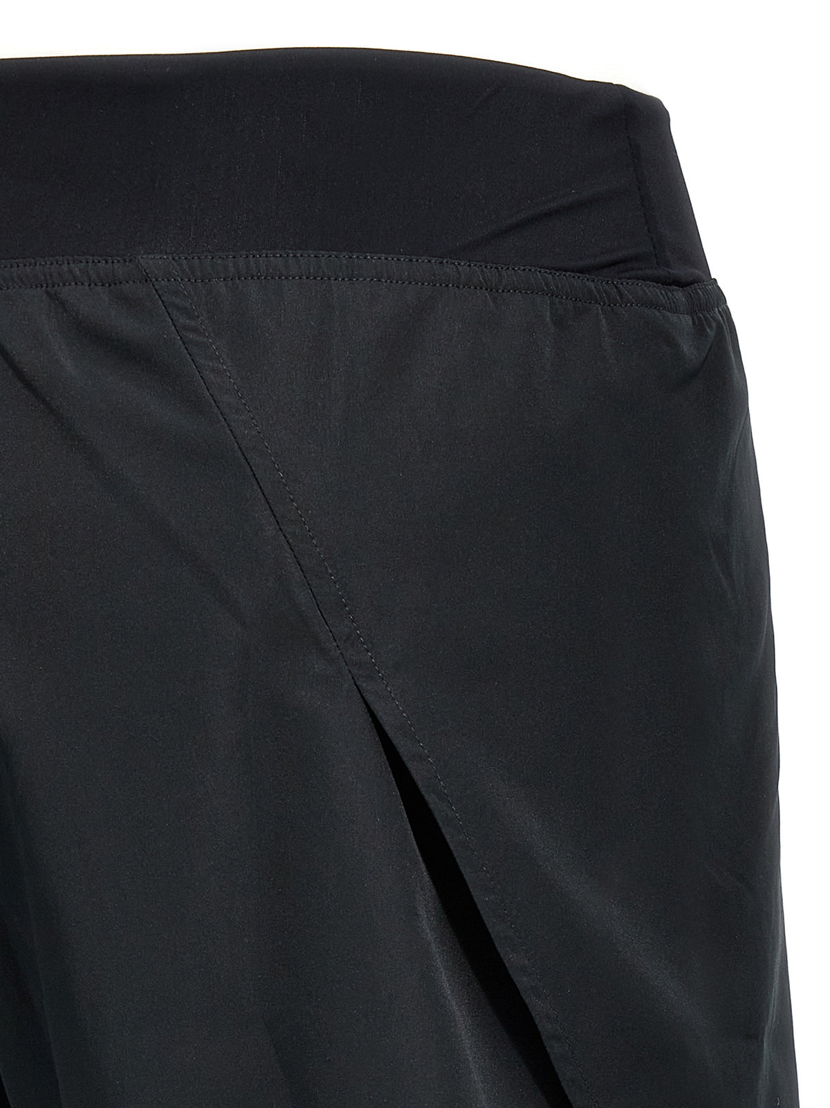 Black Polyester Bermuda Shorts