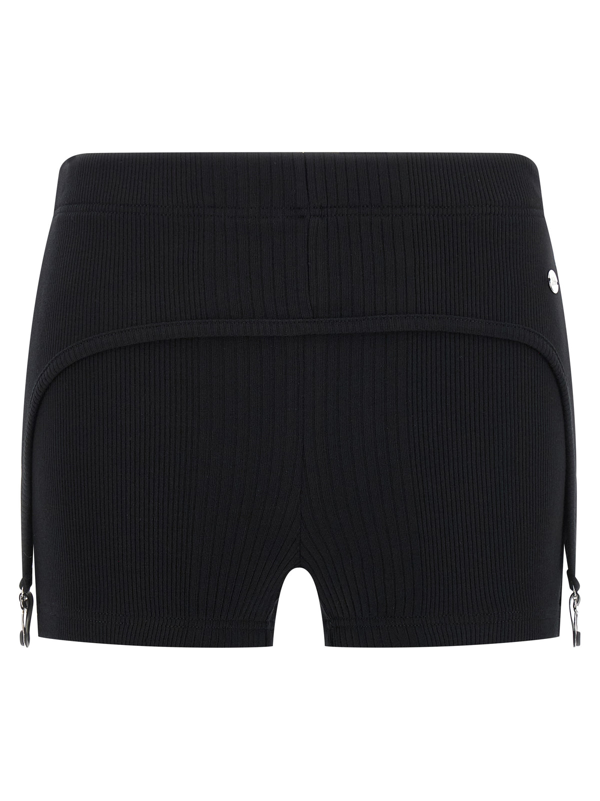Black Cotton Bermuda Shorts