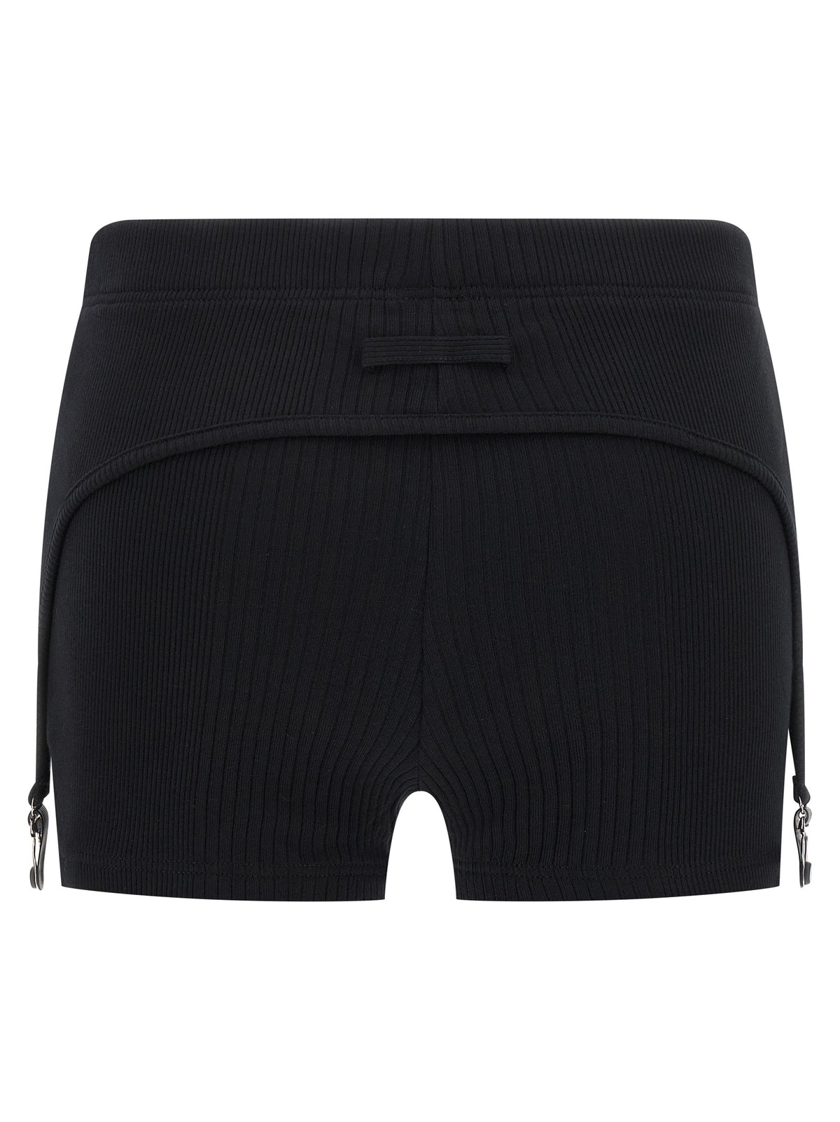 Black Cotton Bermuda Shorts