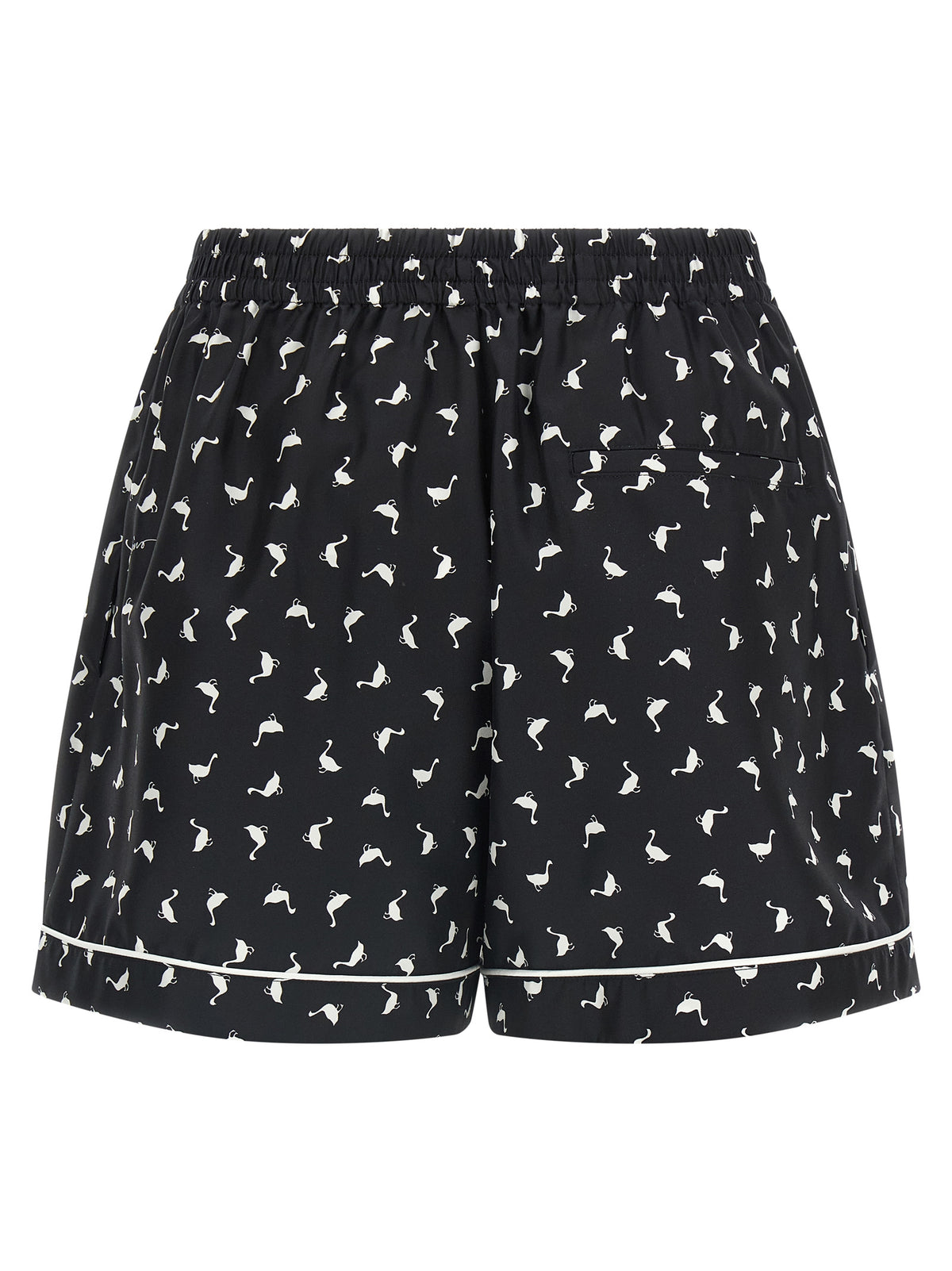 Bicolor Silk Bermuda Shorts