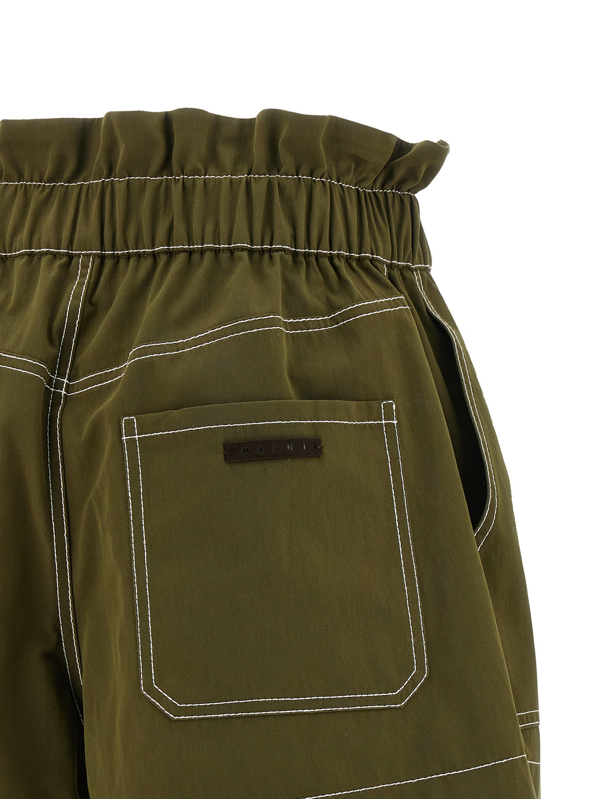 Bicolor Cotton Bermuda Shorts