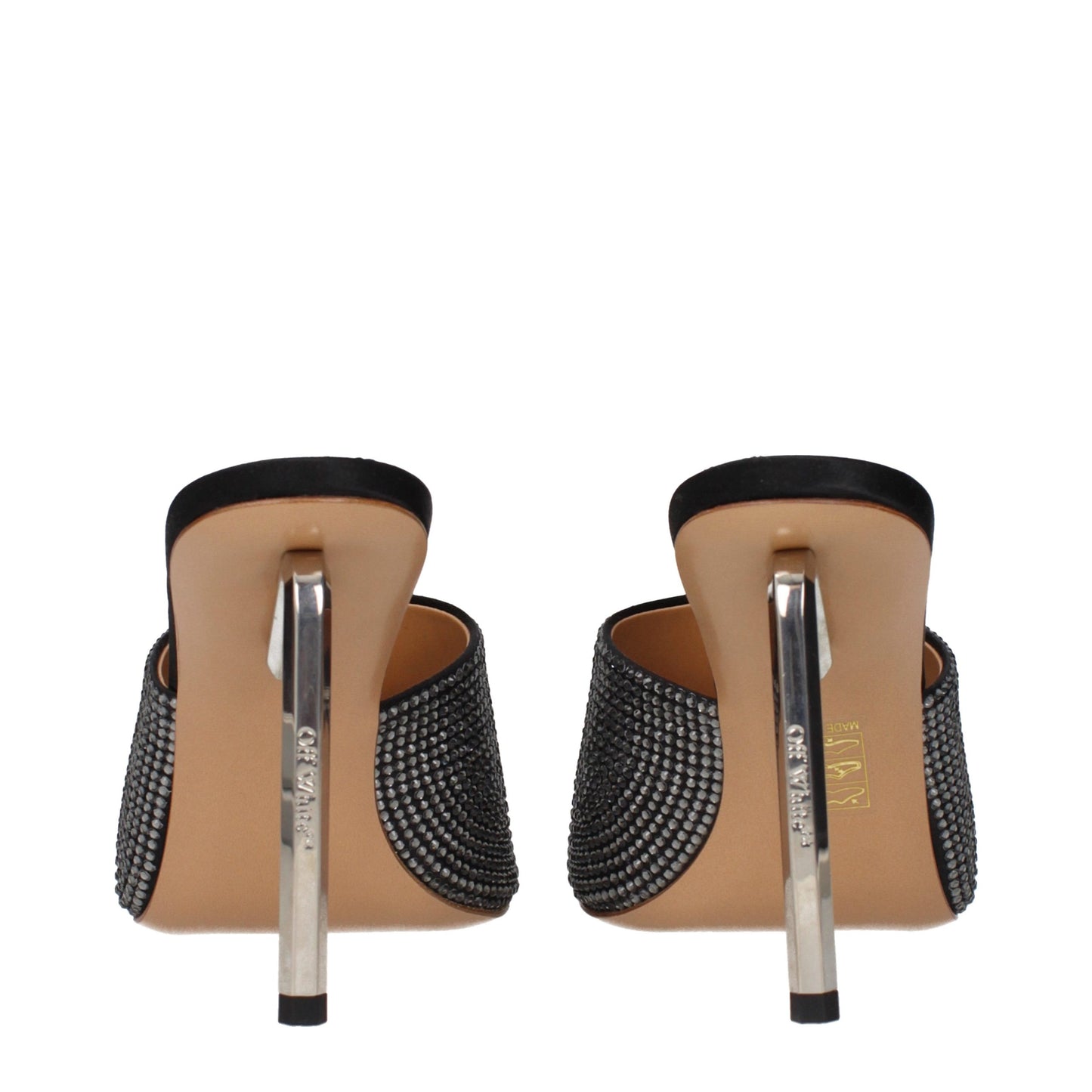 Black Satin Stiletto Heel Sandals