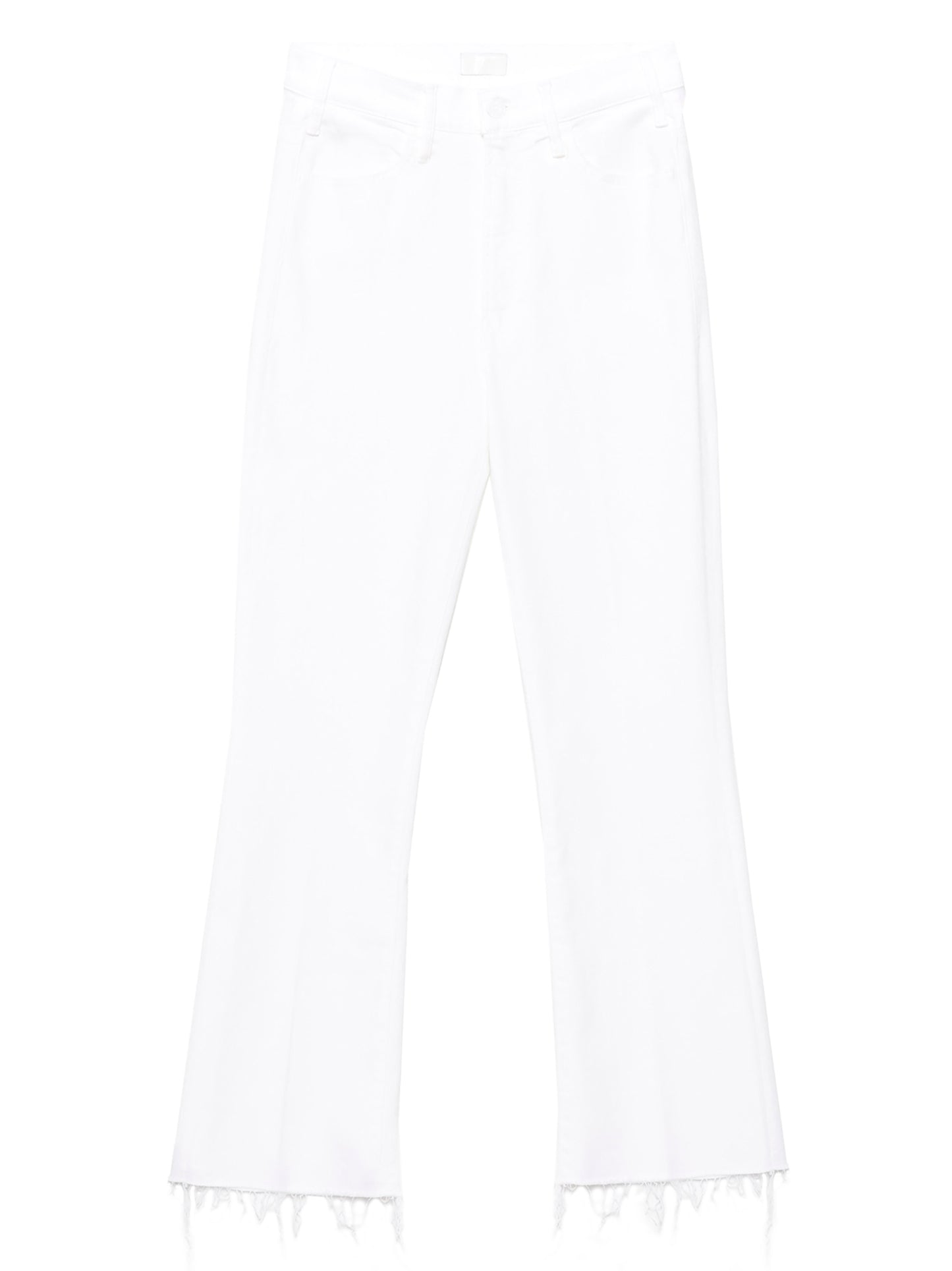 White Cotton Flared Jeans
