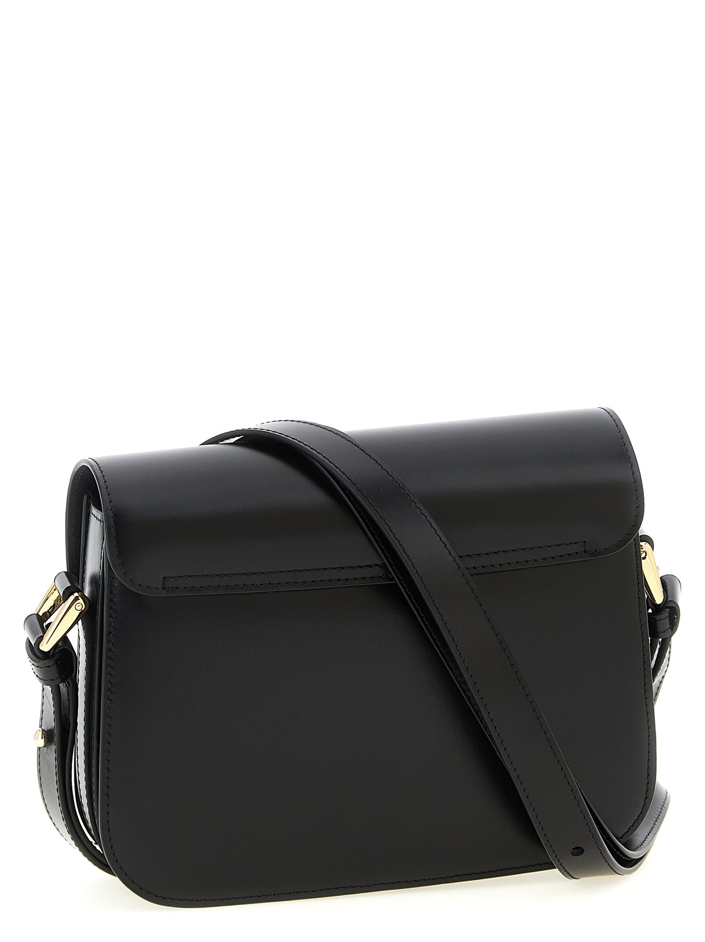 Black Cowhide Crossbody Bag