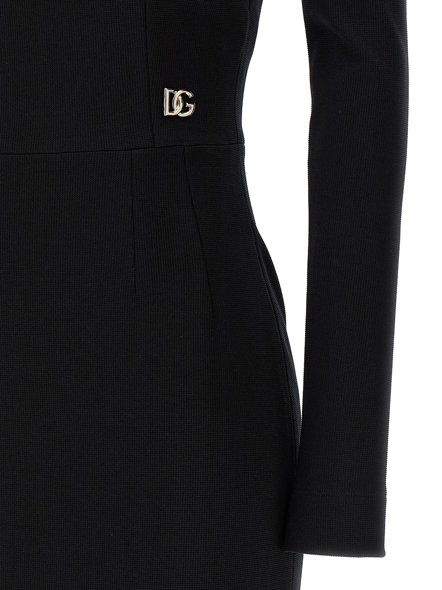 Black Viscose Midi Dress