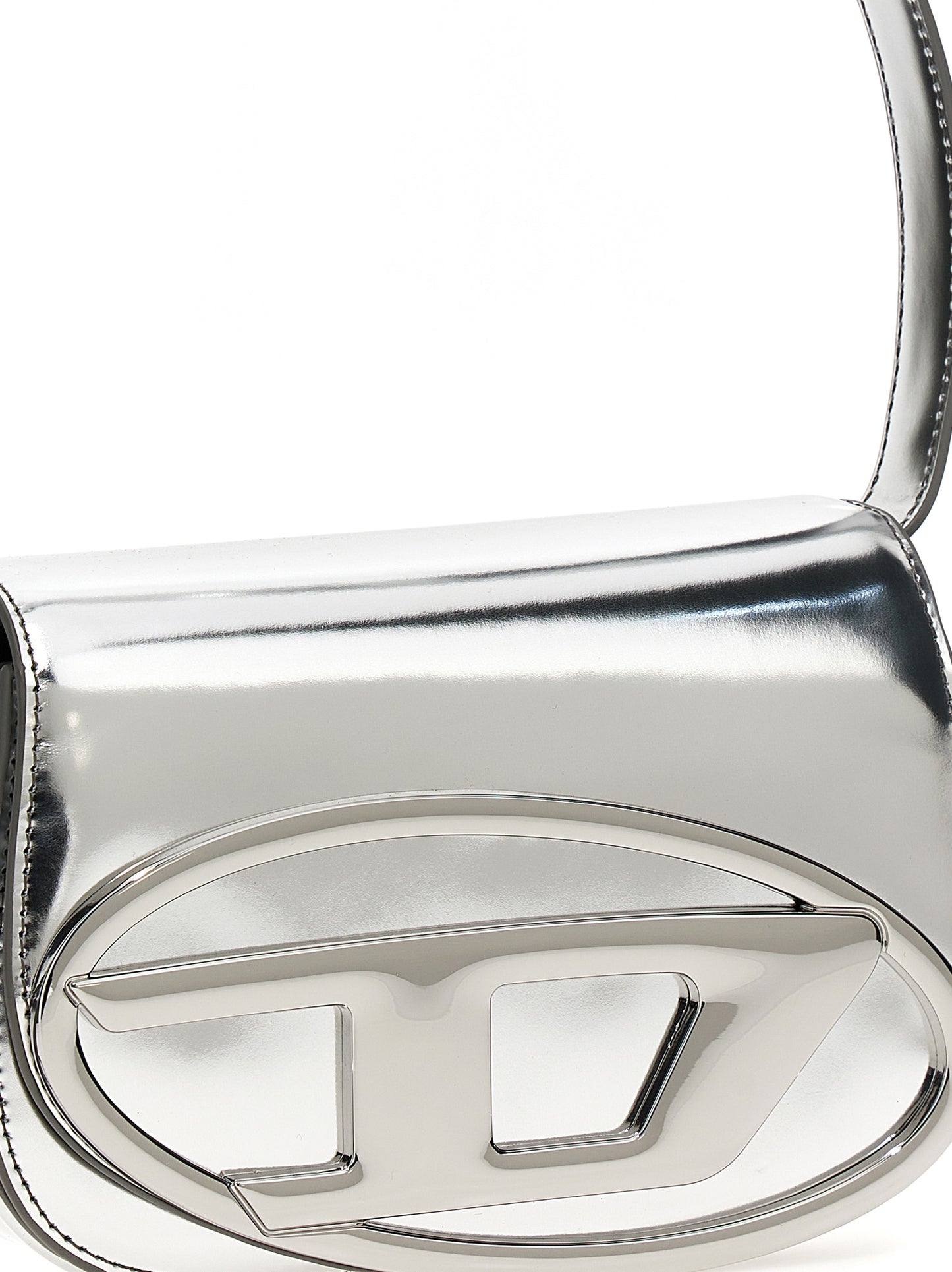 Silver Cowhide Shoulder Bag