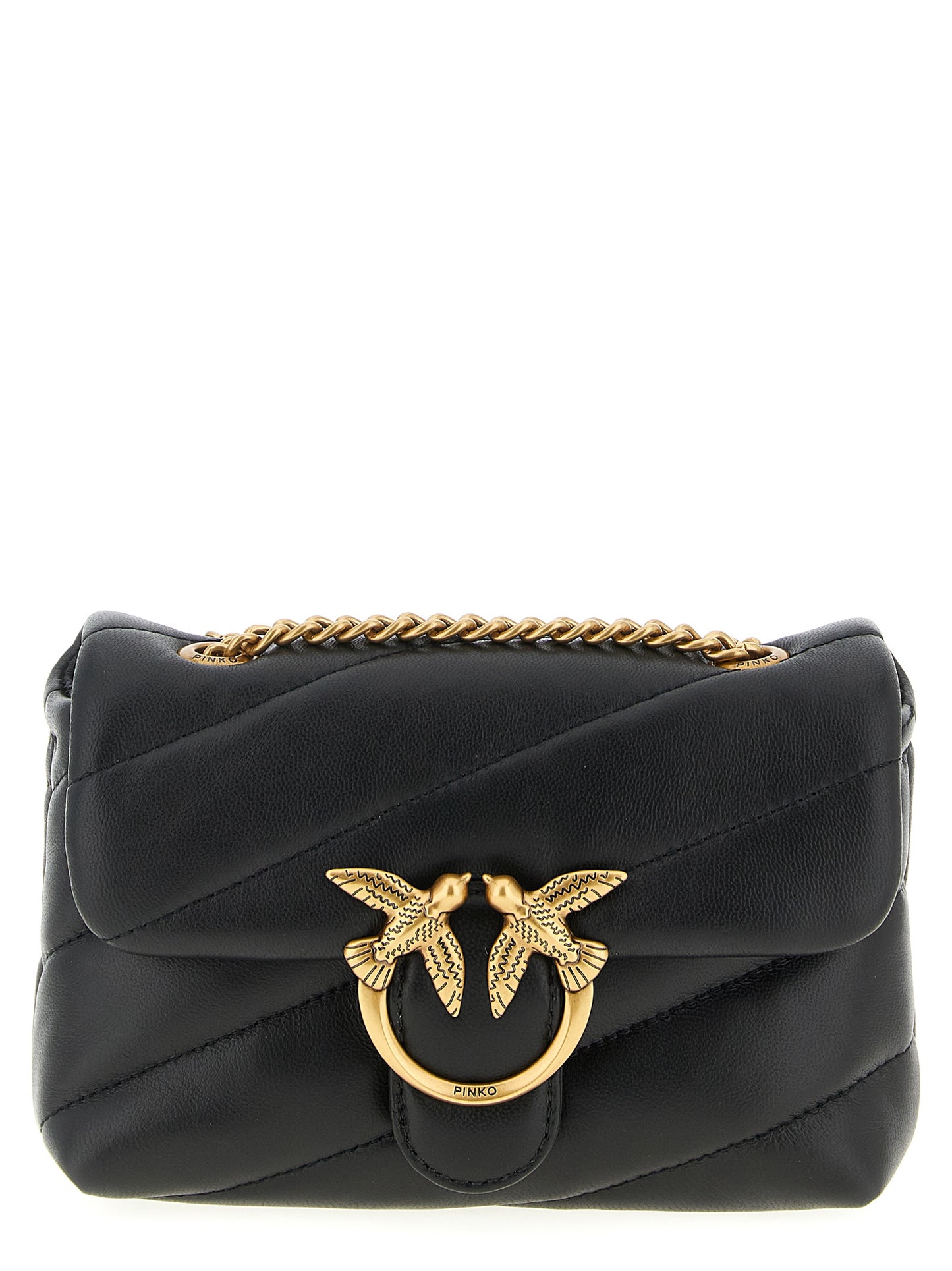 Black Lamb Leather Crossbody Bag