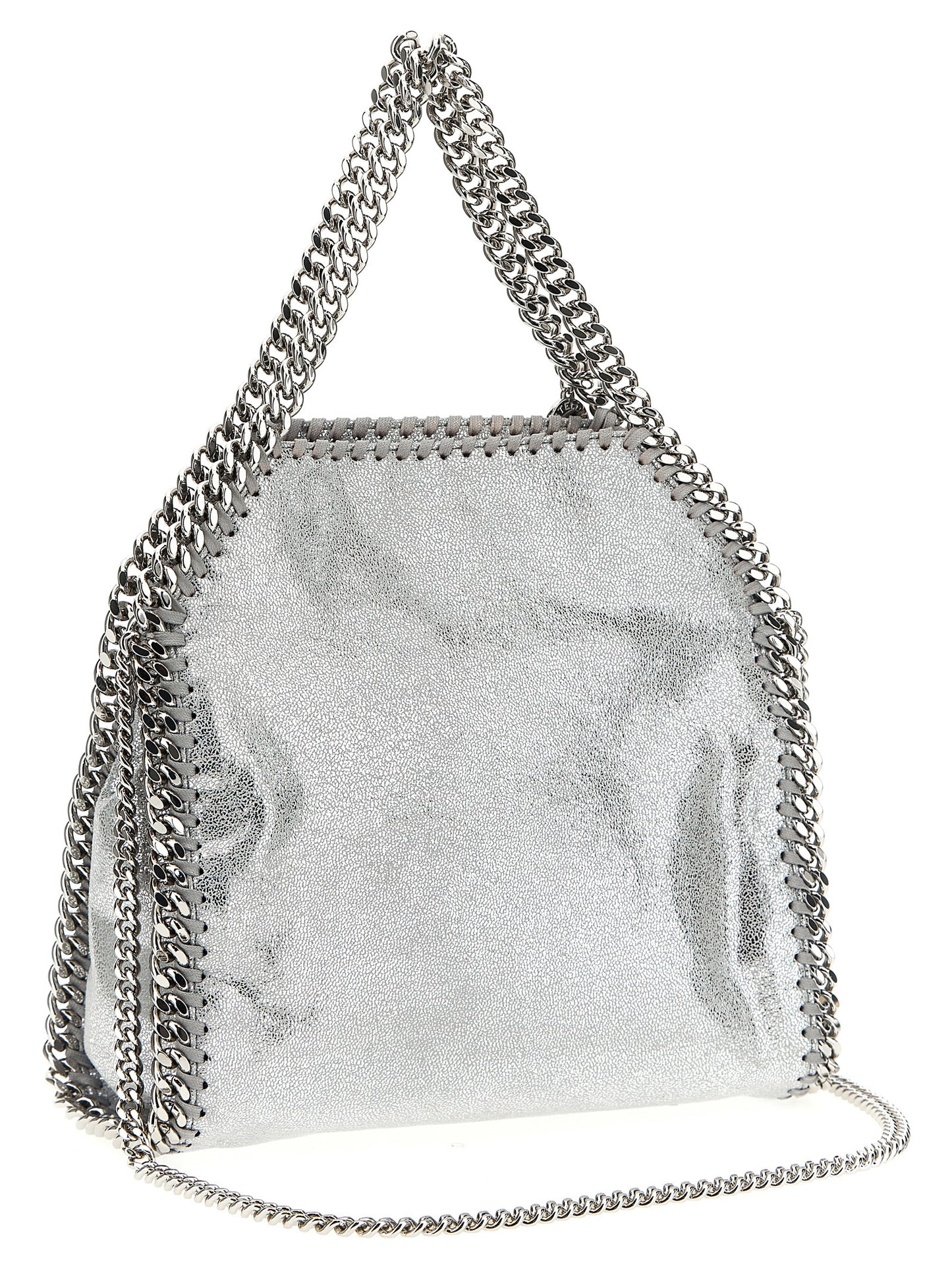 Silver Polyester Handbag