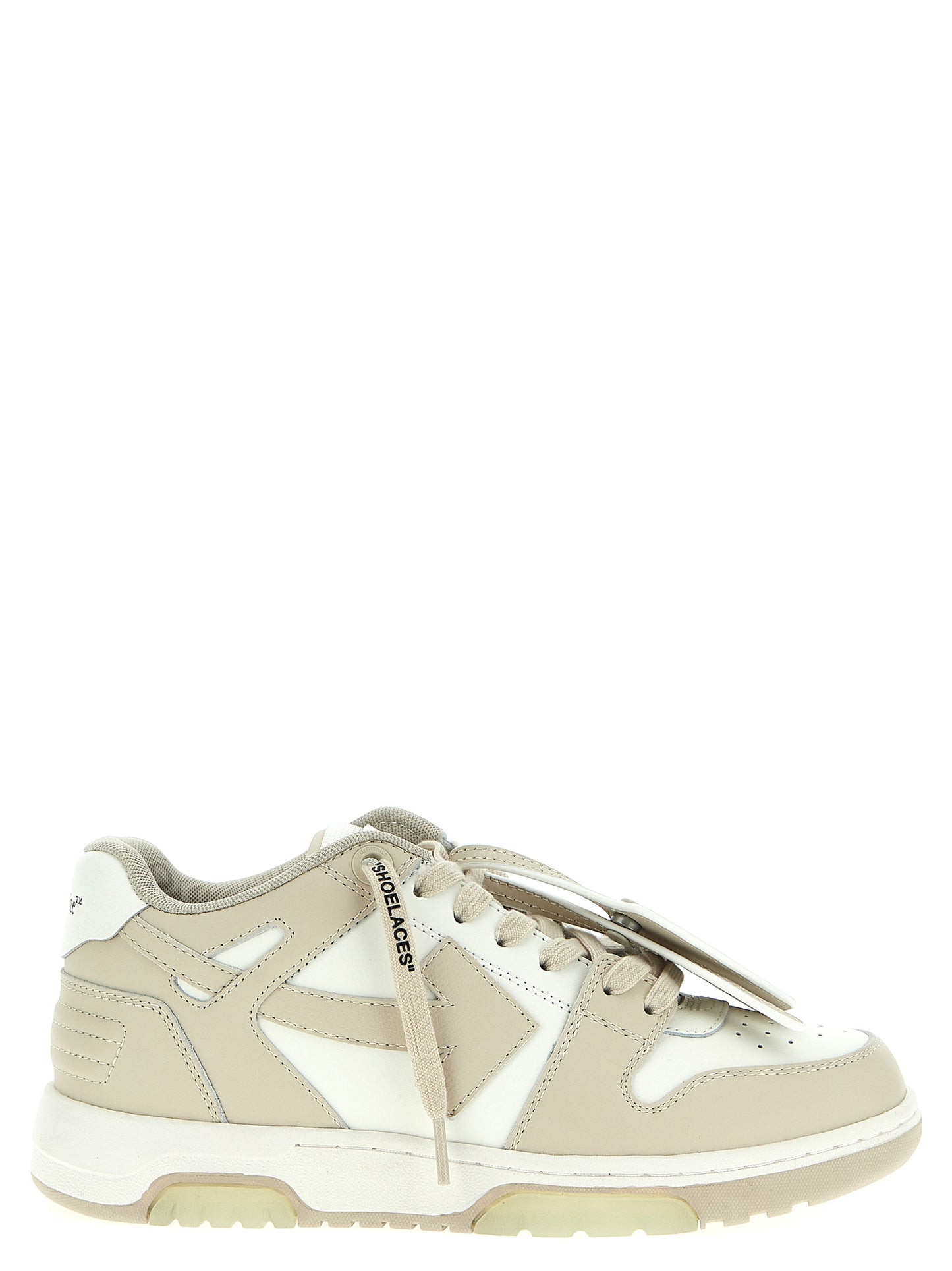 Beige Calfskin Low Top Sneakers