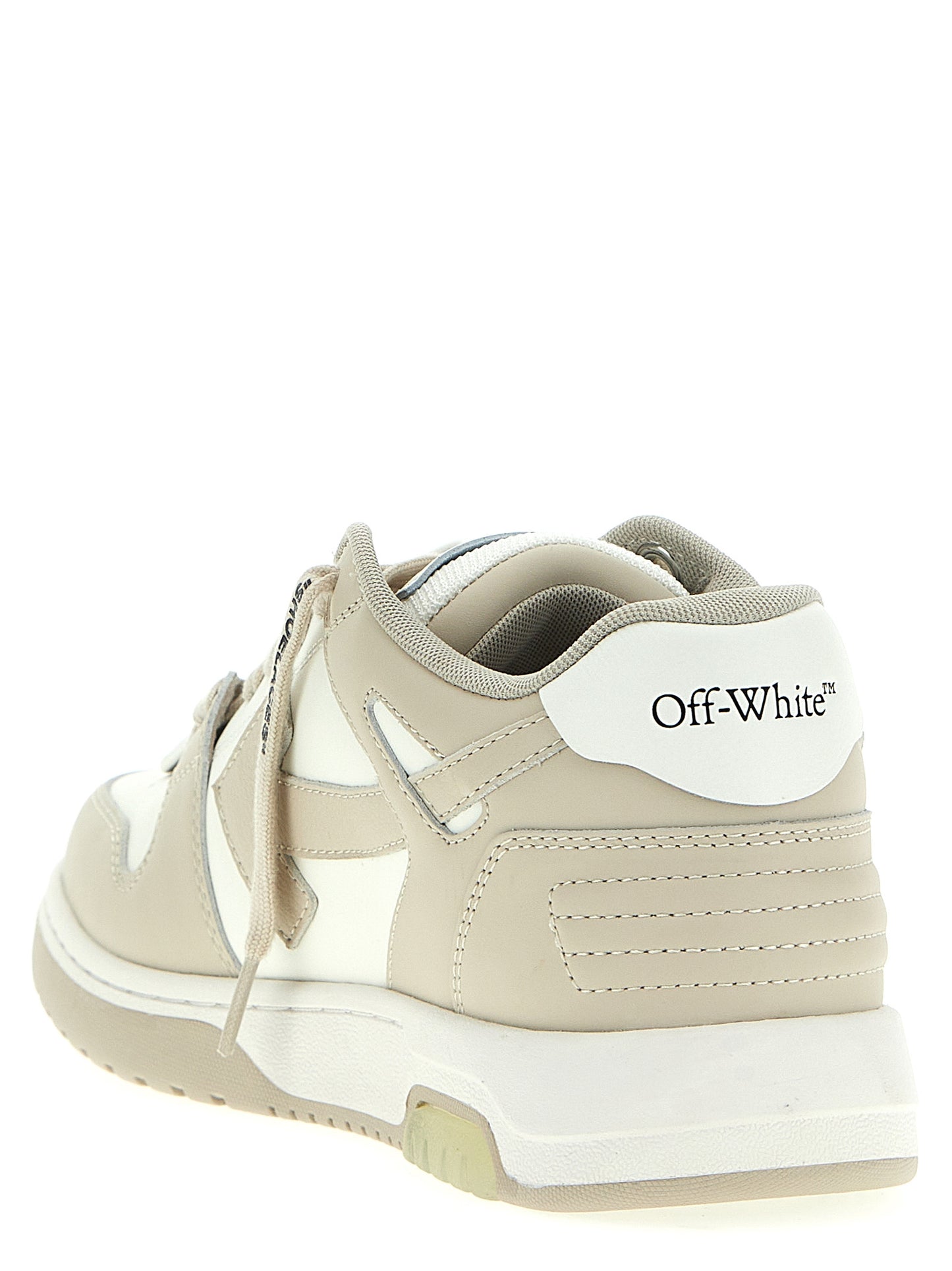 Beige Calfskin Low Top Sneakers