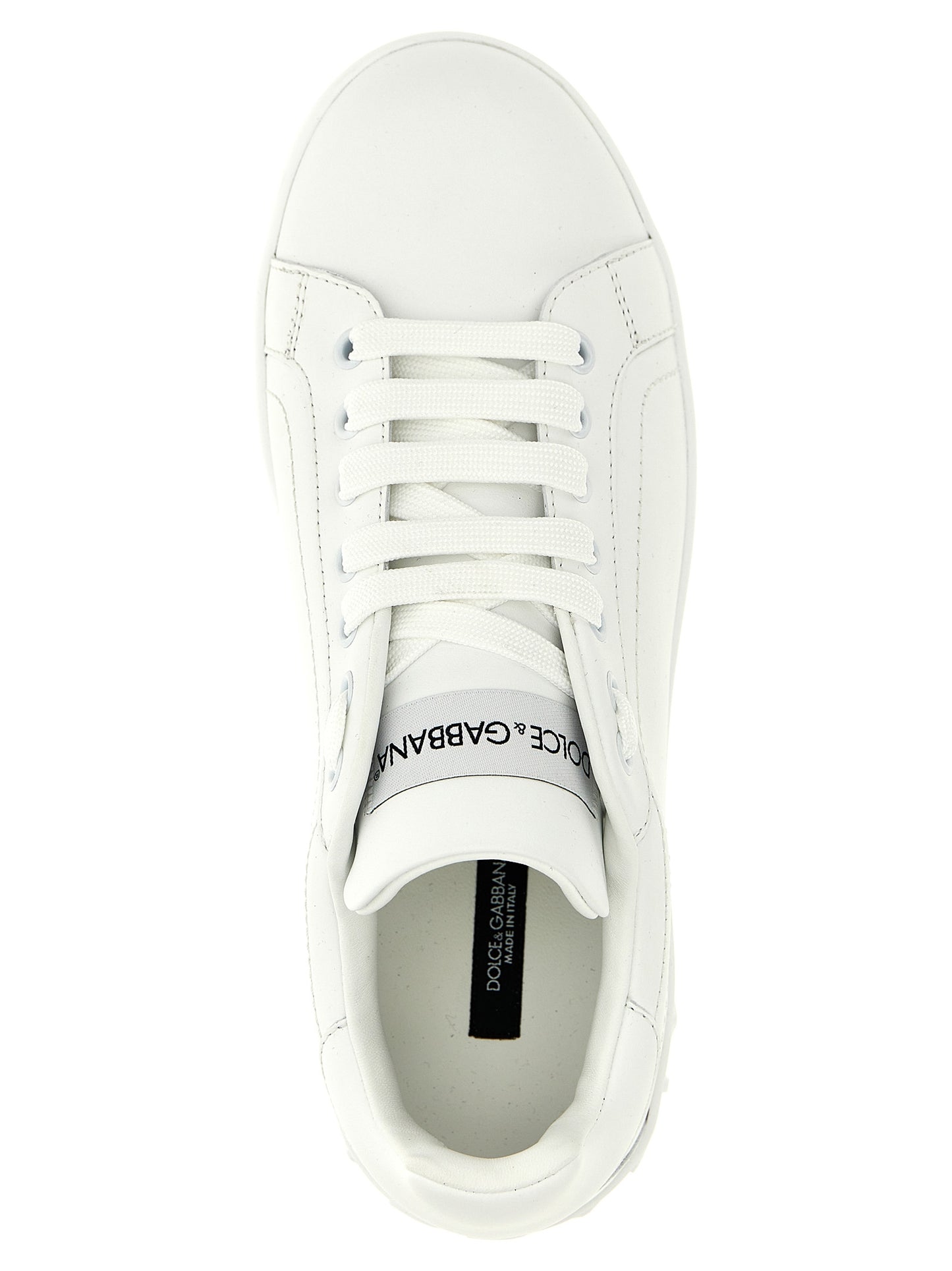 White Calfskin Low Top Sneakers