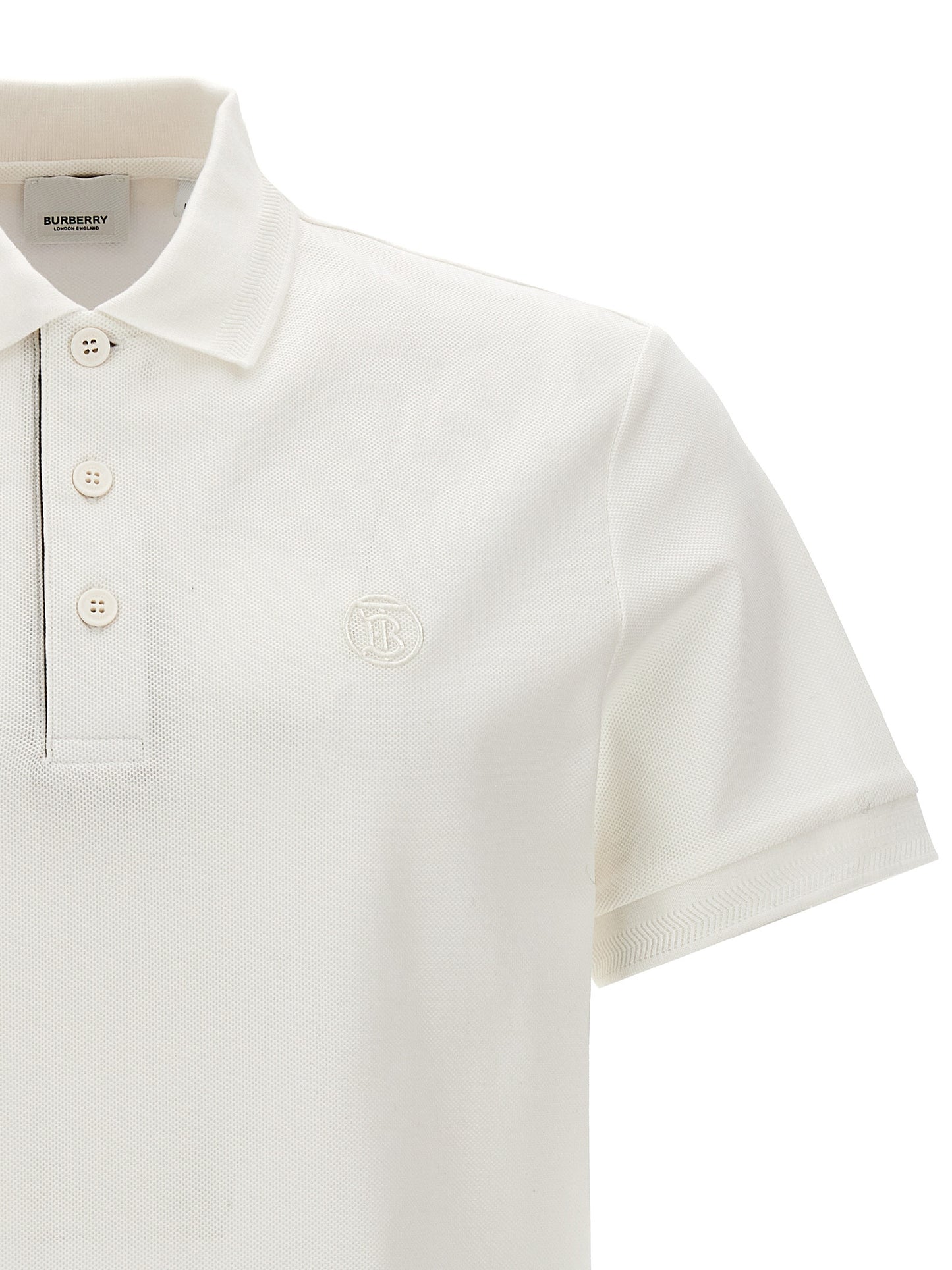 White Cotton Polo Shirt