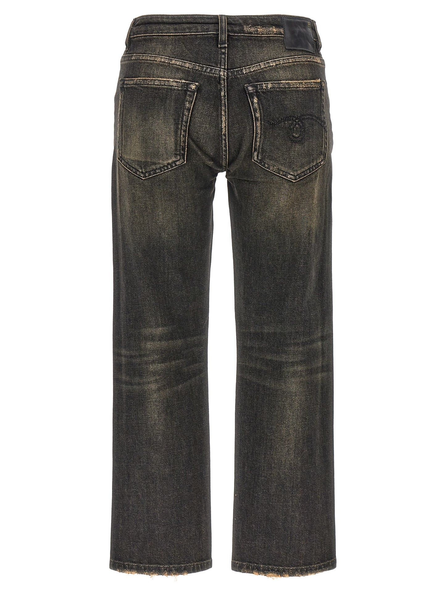 Black Cotton Boyfriend Jeans