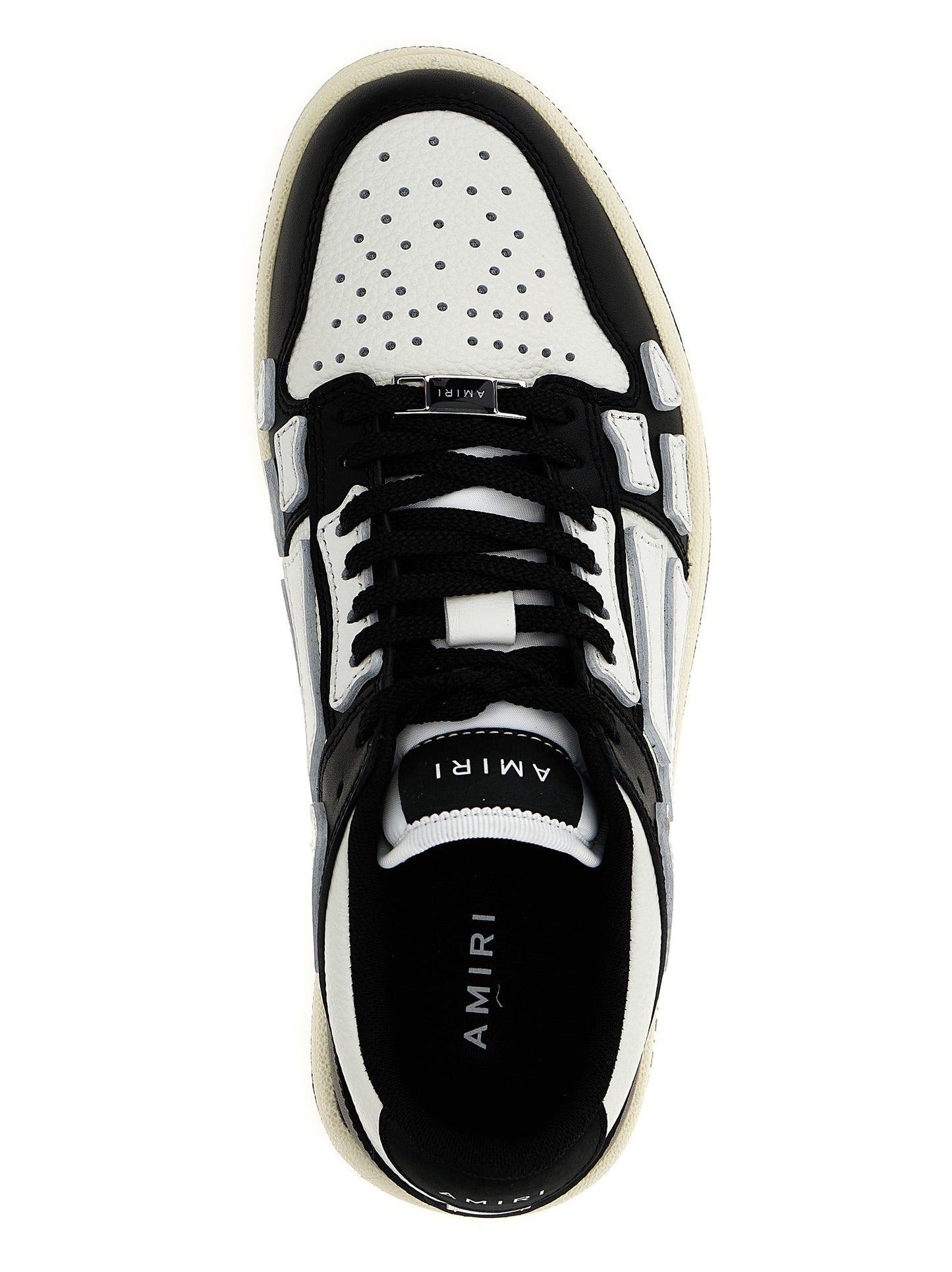 Bicolor Leather Low Top Sneakers
