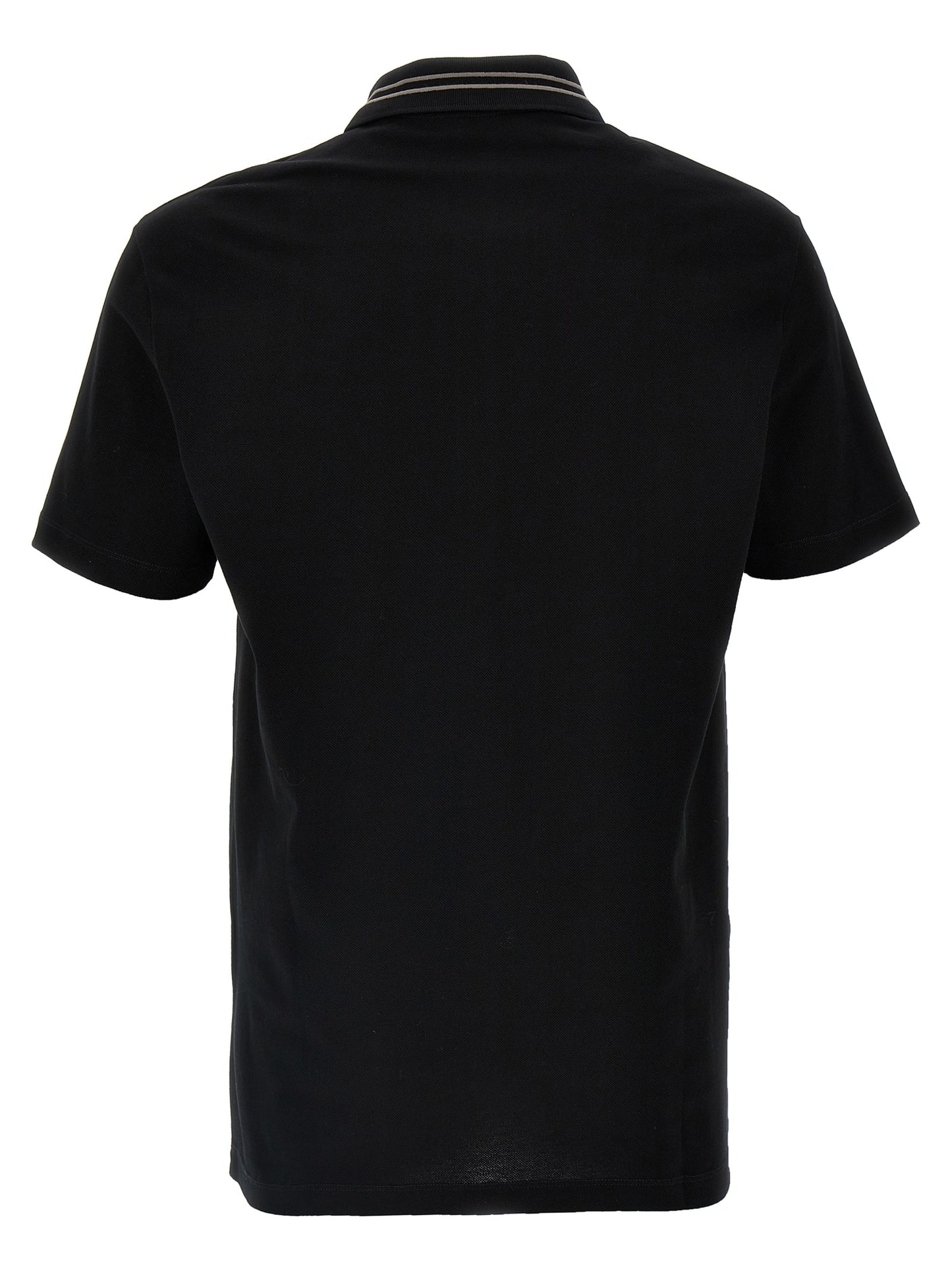 Black Cotton Polo Shirt