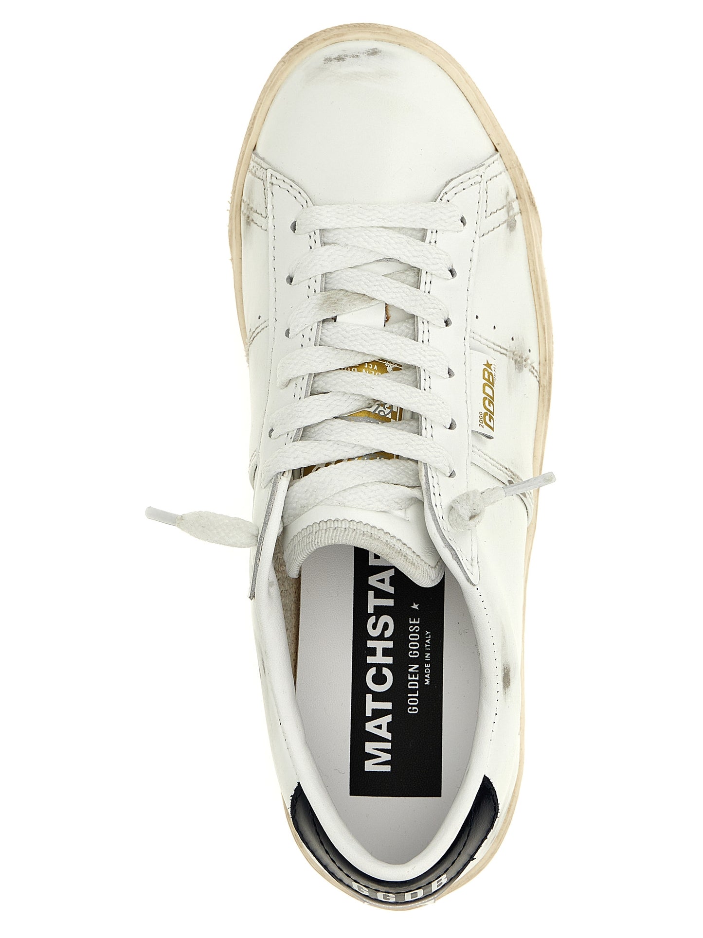 Blue Cowhide Low Top Sneakers