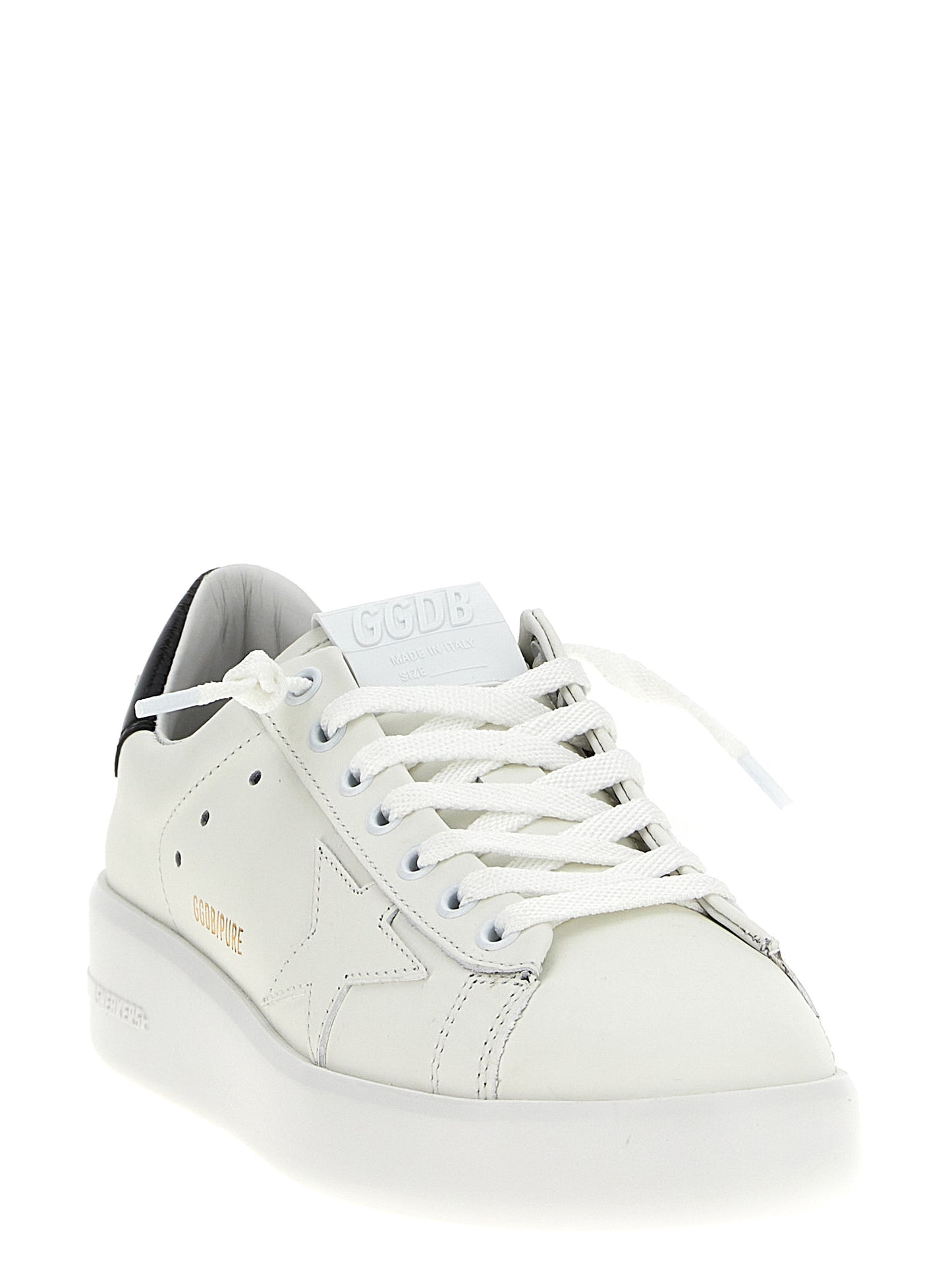 Black Cowhide Low Top Sneakers