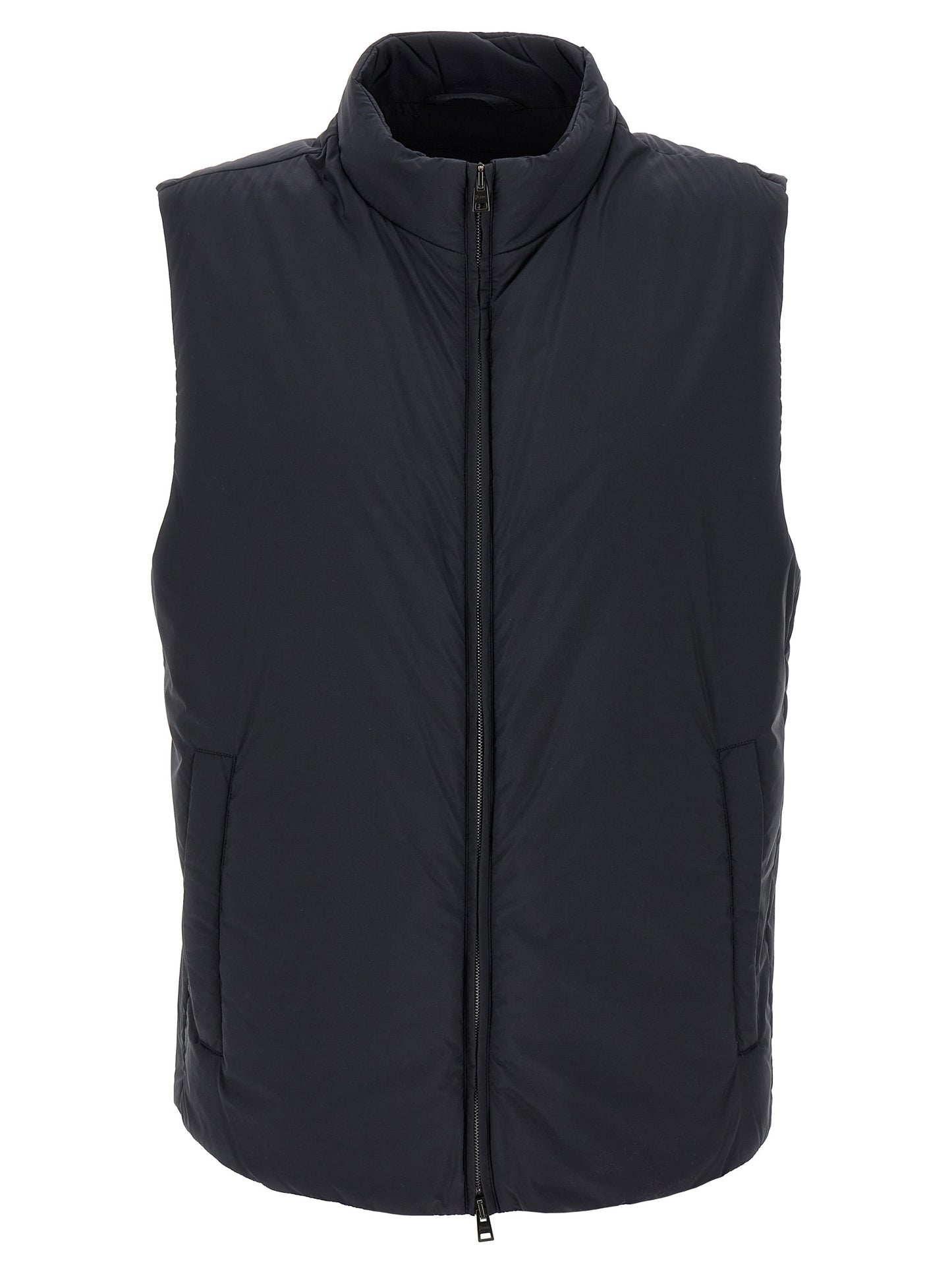 Black Polyamide Sleeveless Jacket