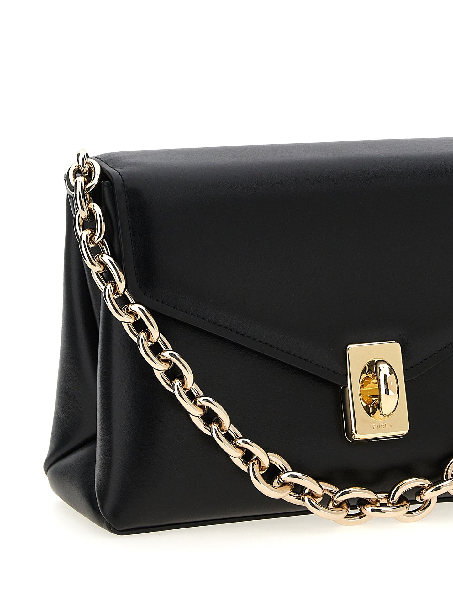 Black Leather Shoulder Bag
