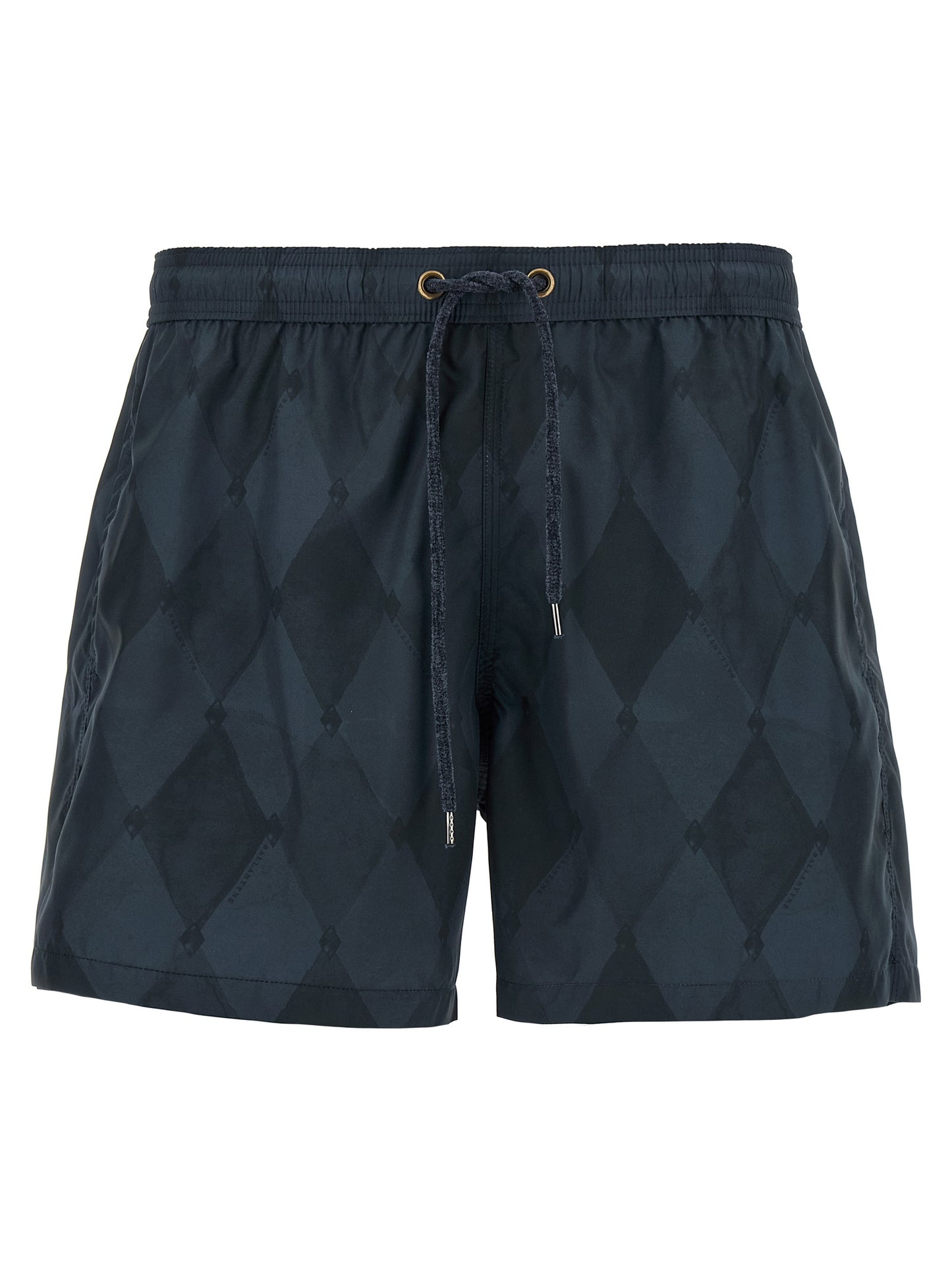 Blue Polyester Swim Shorts