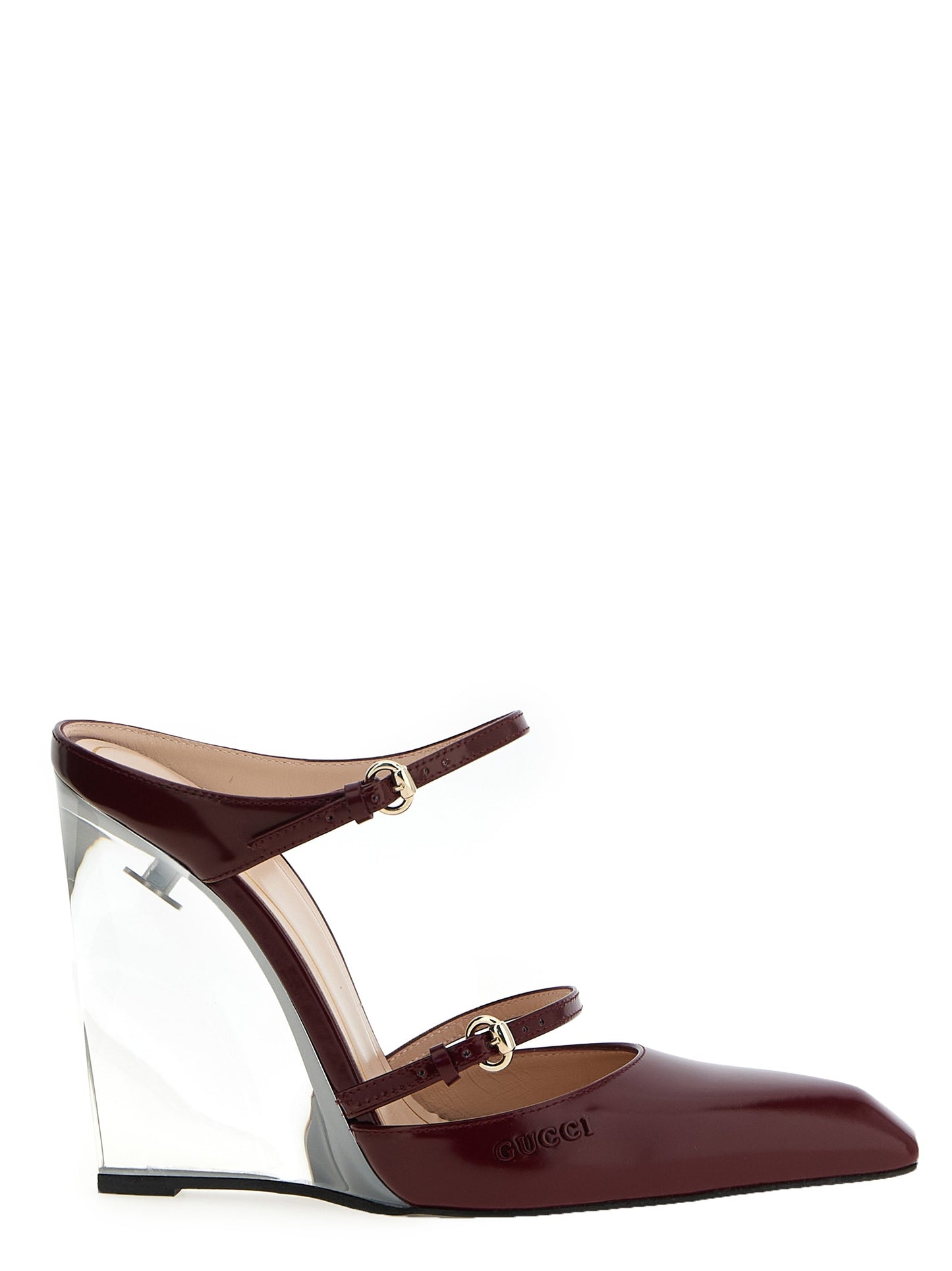 Multicolor Leather Wedge Sandals