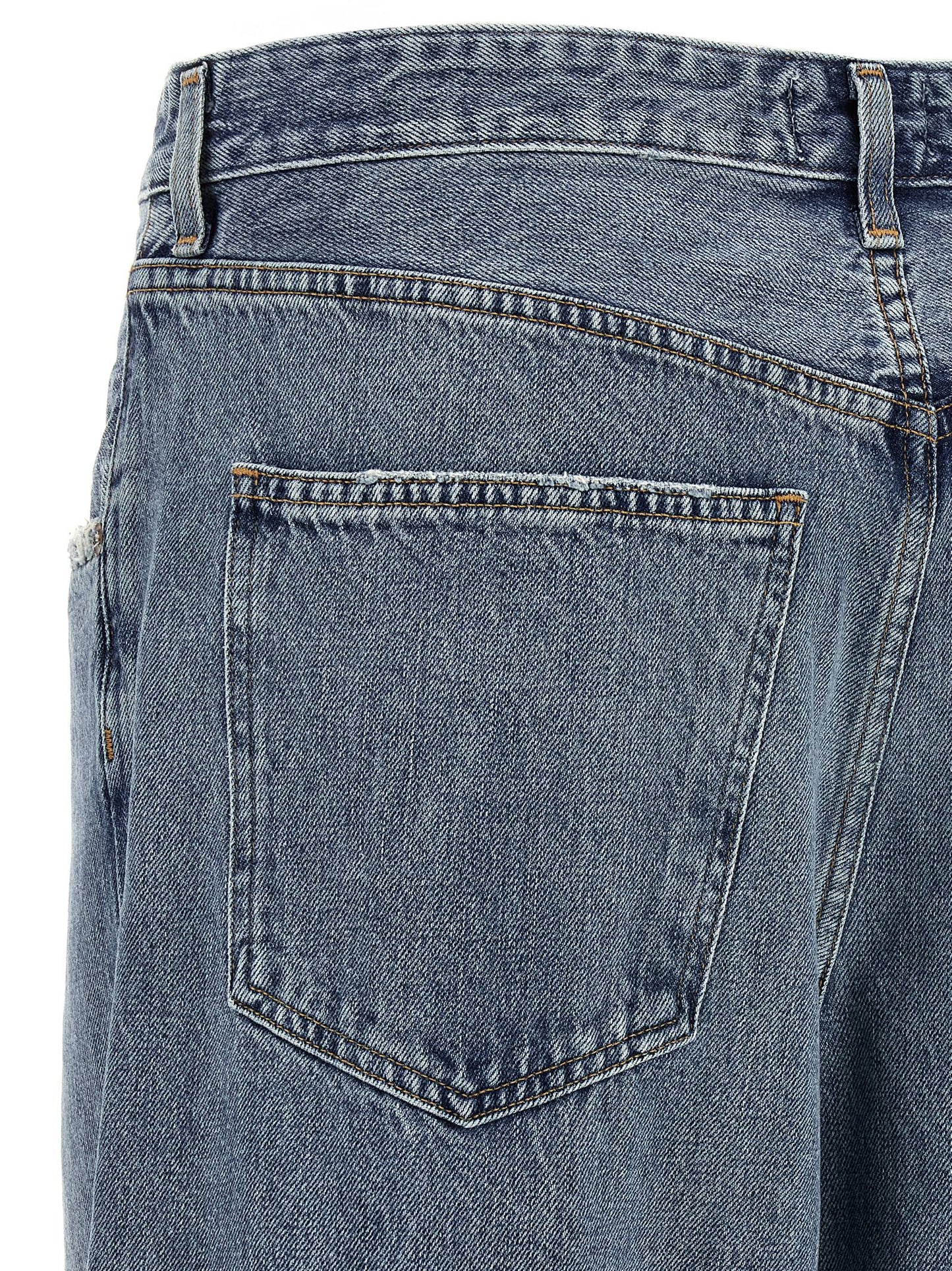 Blue Cotton Relaxed Fit Jeans
