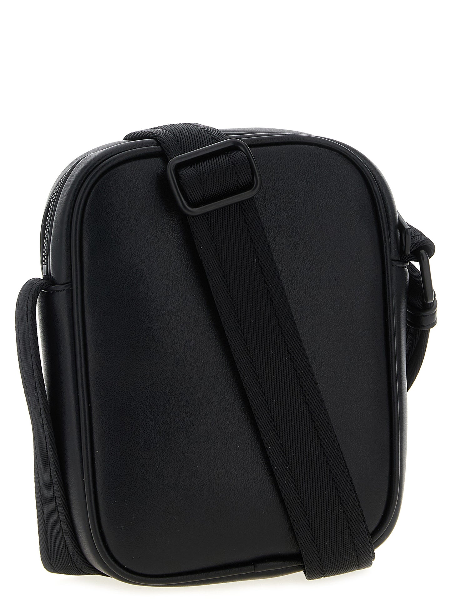 Black Polyethylene Crossbody Bag