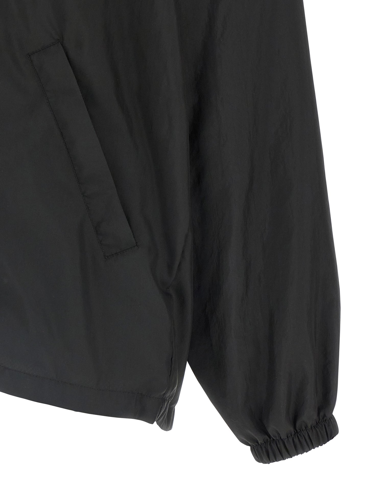 Black Polyester Shell Jacket