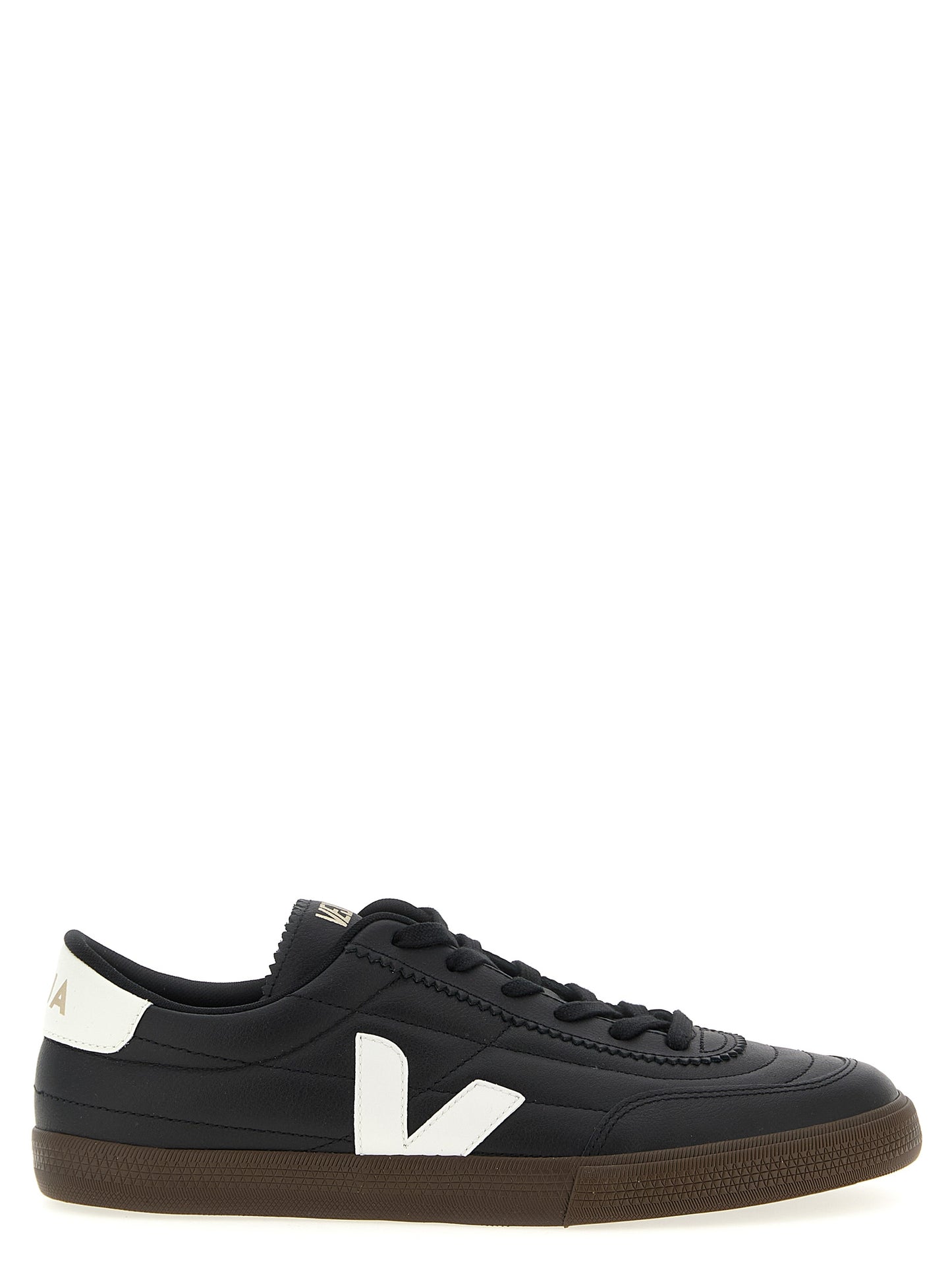 Bicolor Genuine Leather Low Top Sneakers