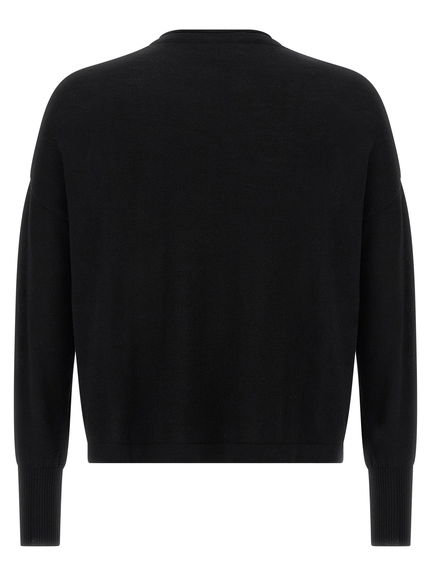 Black Virgin Wool Cardigan