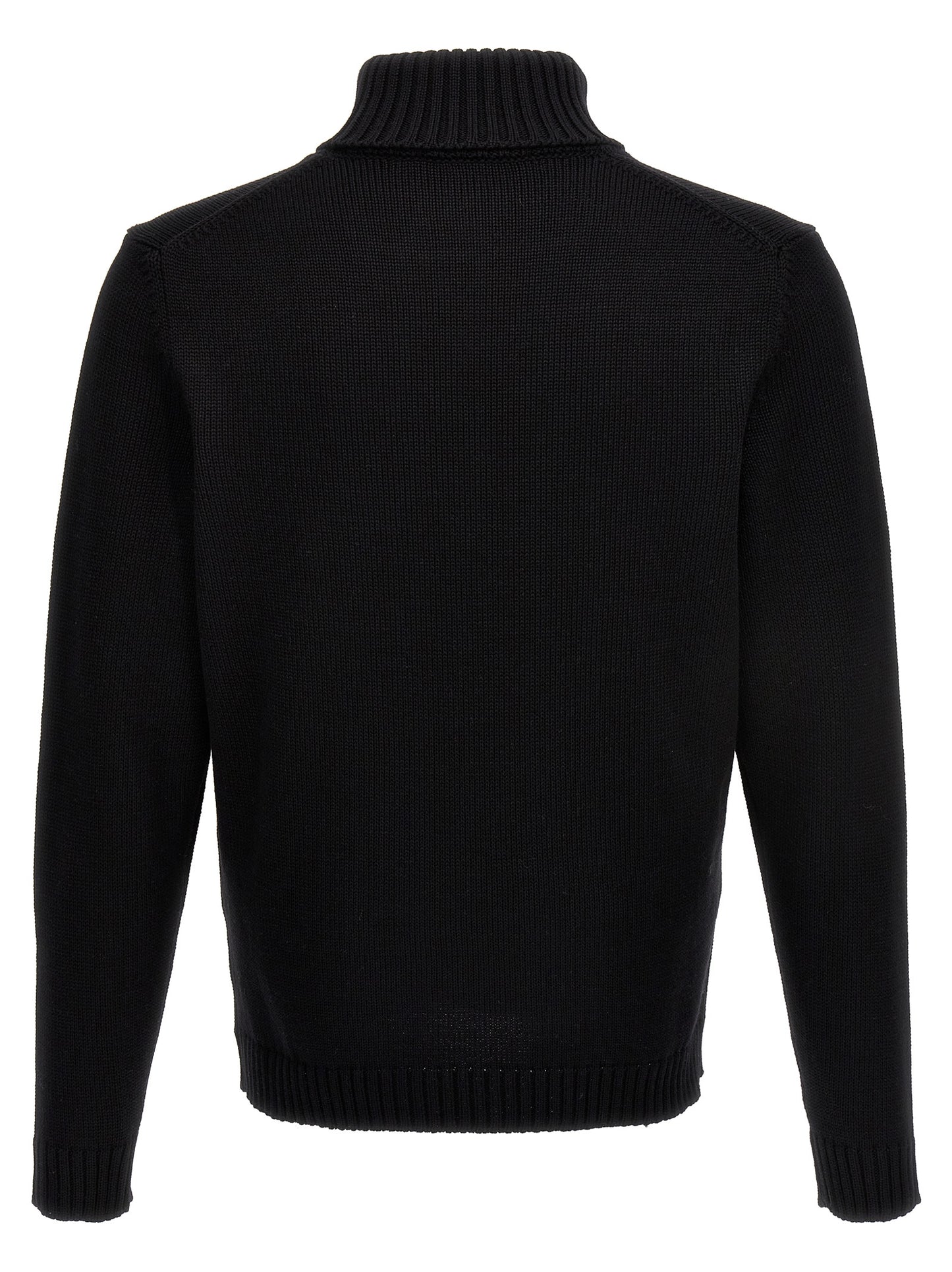 Black Virgin Wool Cardigan